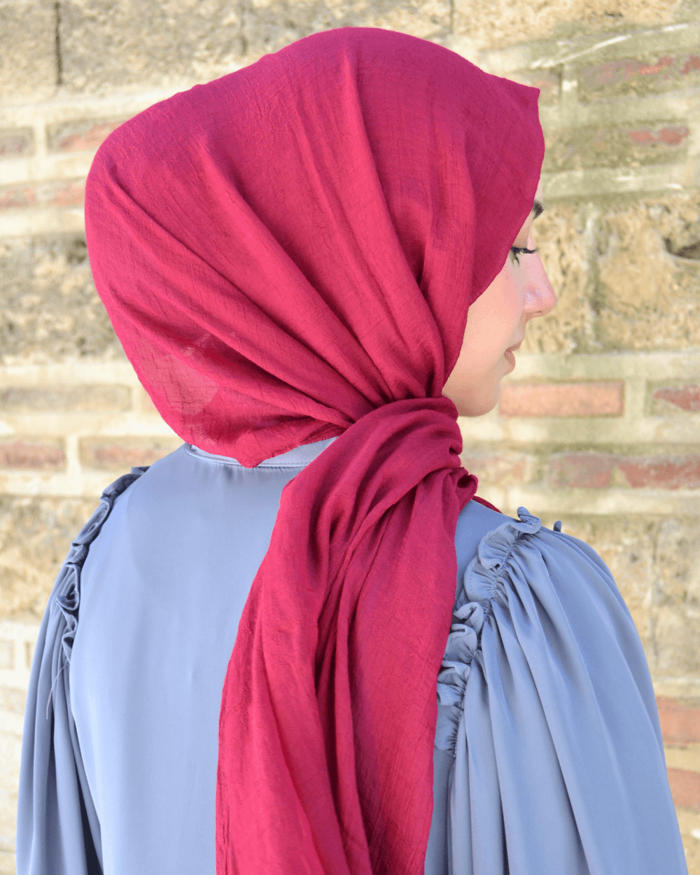Konfor Bambu Şal Bordo– Tok Duruşlu, Kaymaz