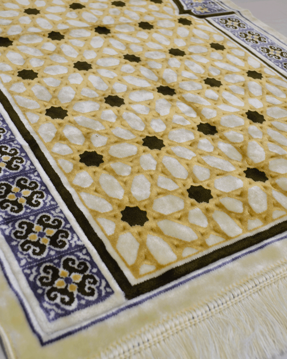 Lüks Kadife Seccade - 70x110 cm - Kalın Yumuşak Doku- Haki