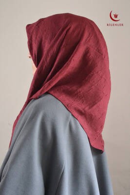 Bambu Kraş Eşarp Bordo - Dört Mevsim- Yumuşak Dokulu