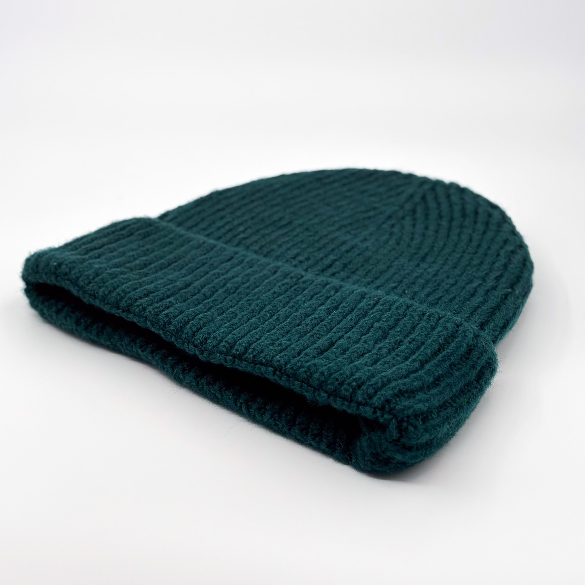 DARK GREEN WOOL BEANIE