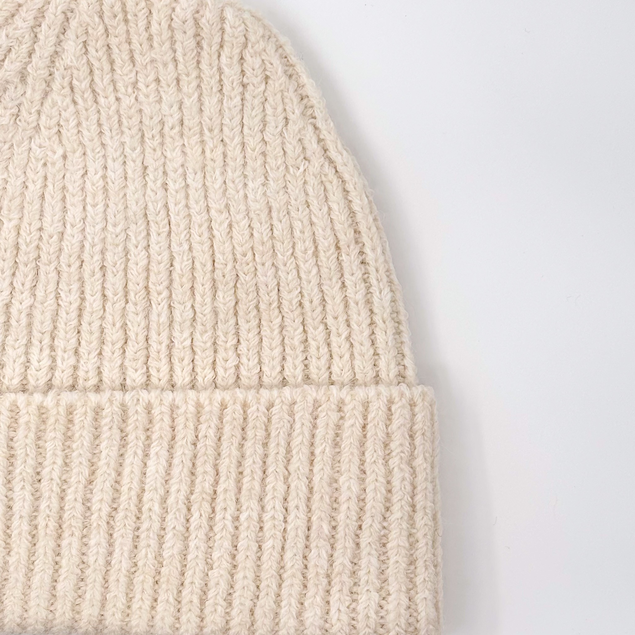 ECRU WOOL BEANIE