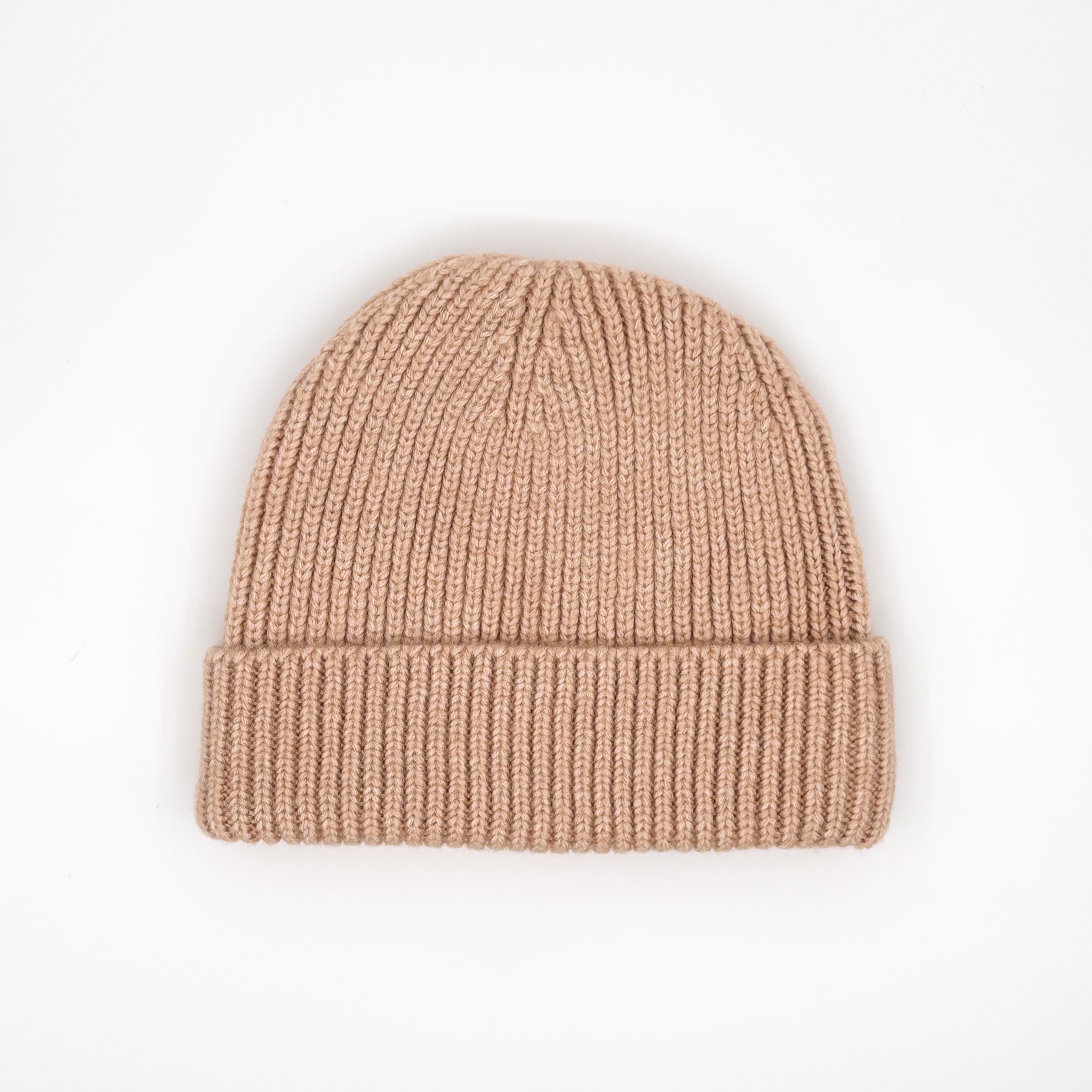 LIGHT BROWN WOOL BEANIE