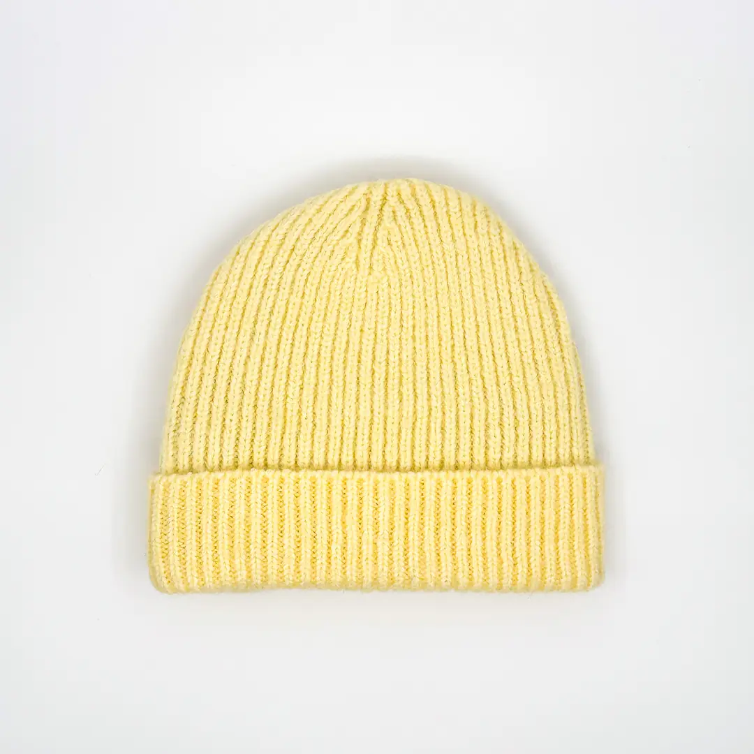 Yellow Wool Beanie Hatclo