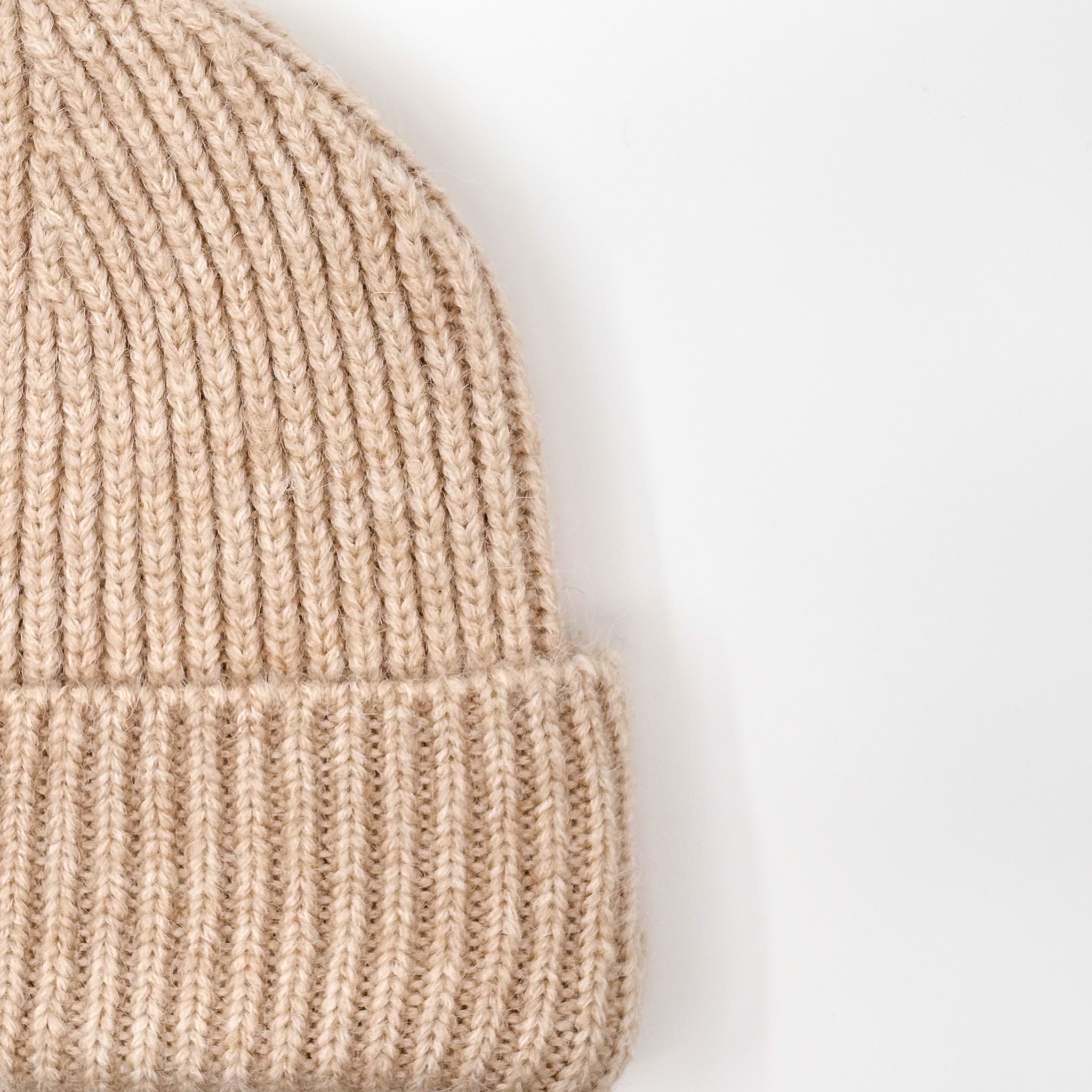 CREAM WOOL BEANIE