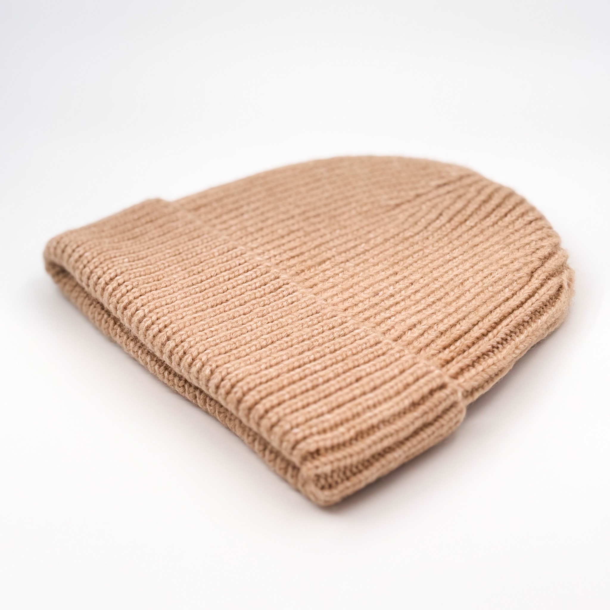 LIGHT BROWN WOOL BEANIE