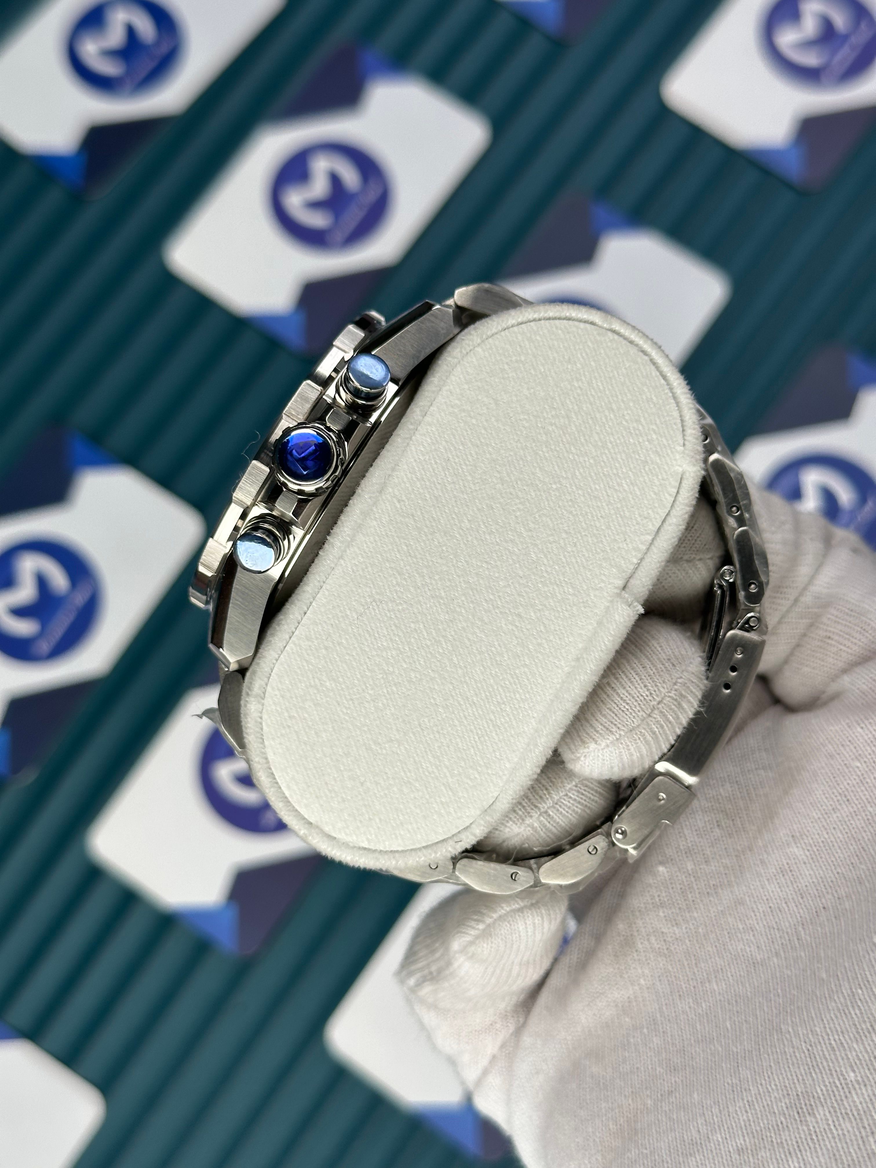 TISSOT SUPERSPORT CHRONO BLUE DIAL SILVER CORD