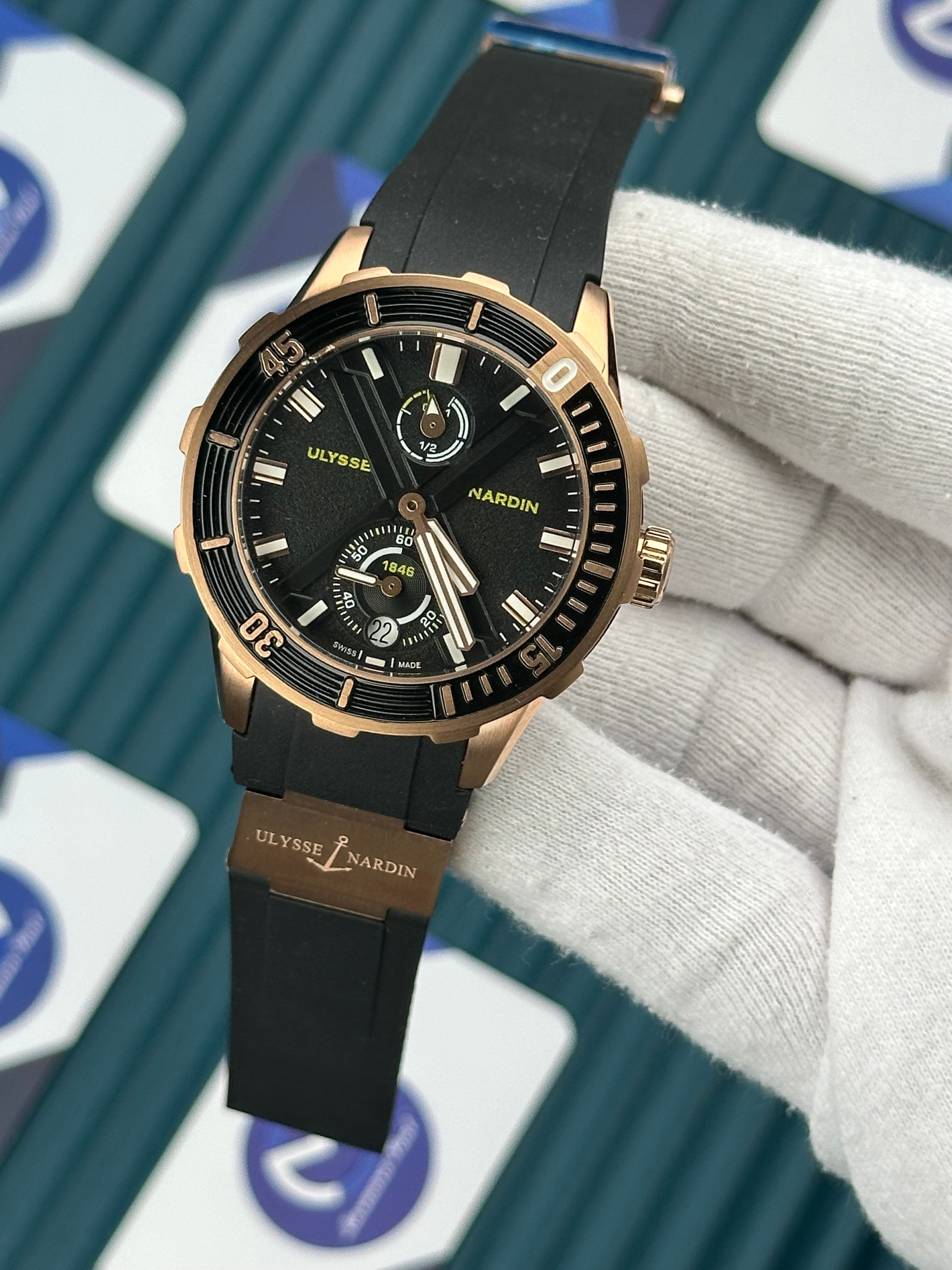 Ulysse Nardin Marine Rose Case Black Cord Chronometer 