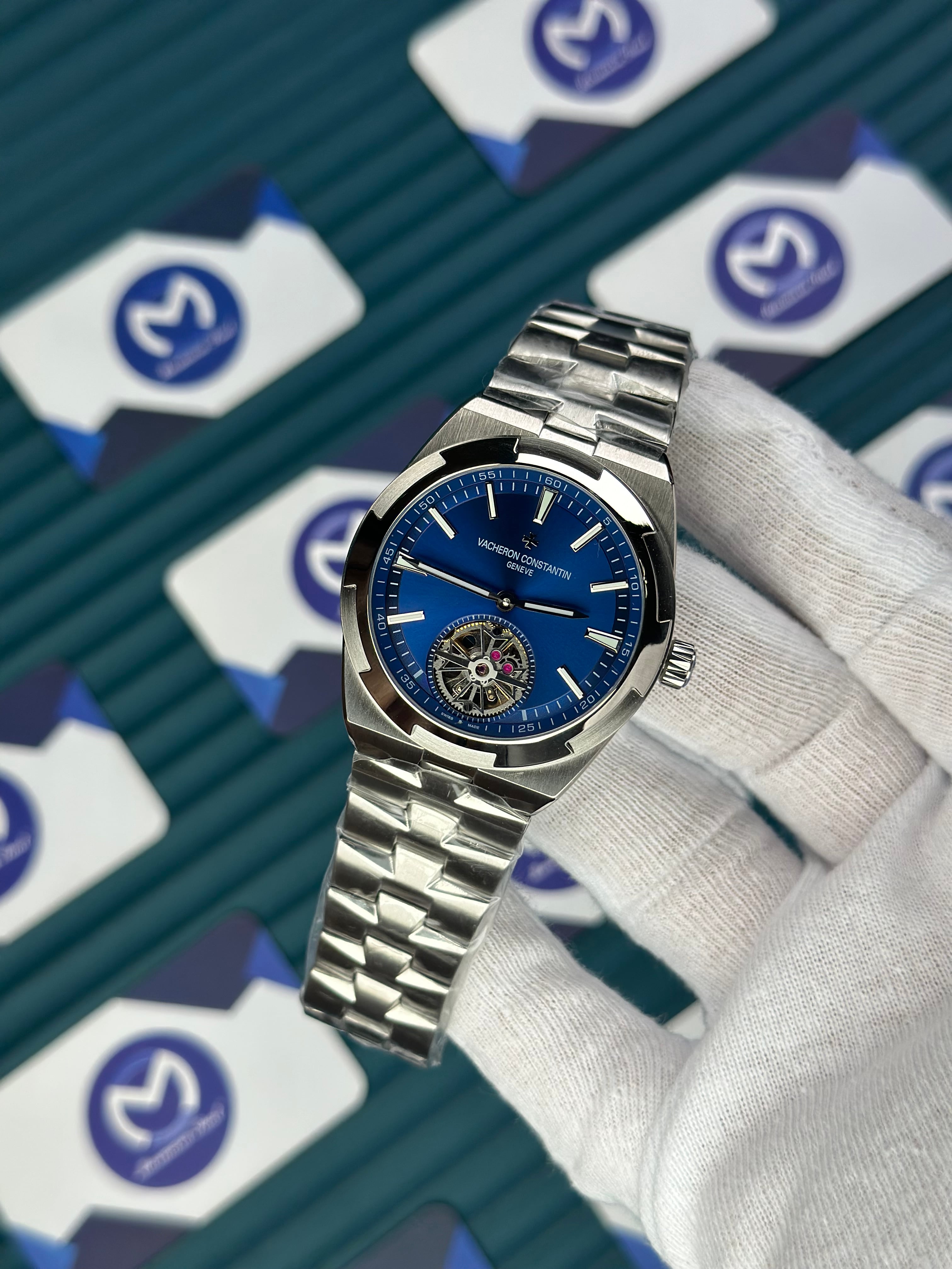 VACHERON CONSTANTIN BLUE OVERSEAS TOURBILLON SILVER