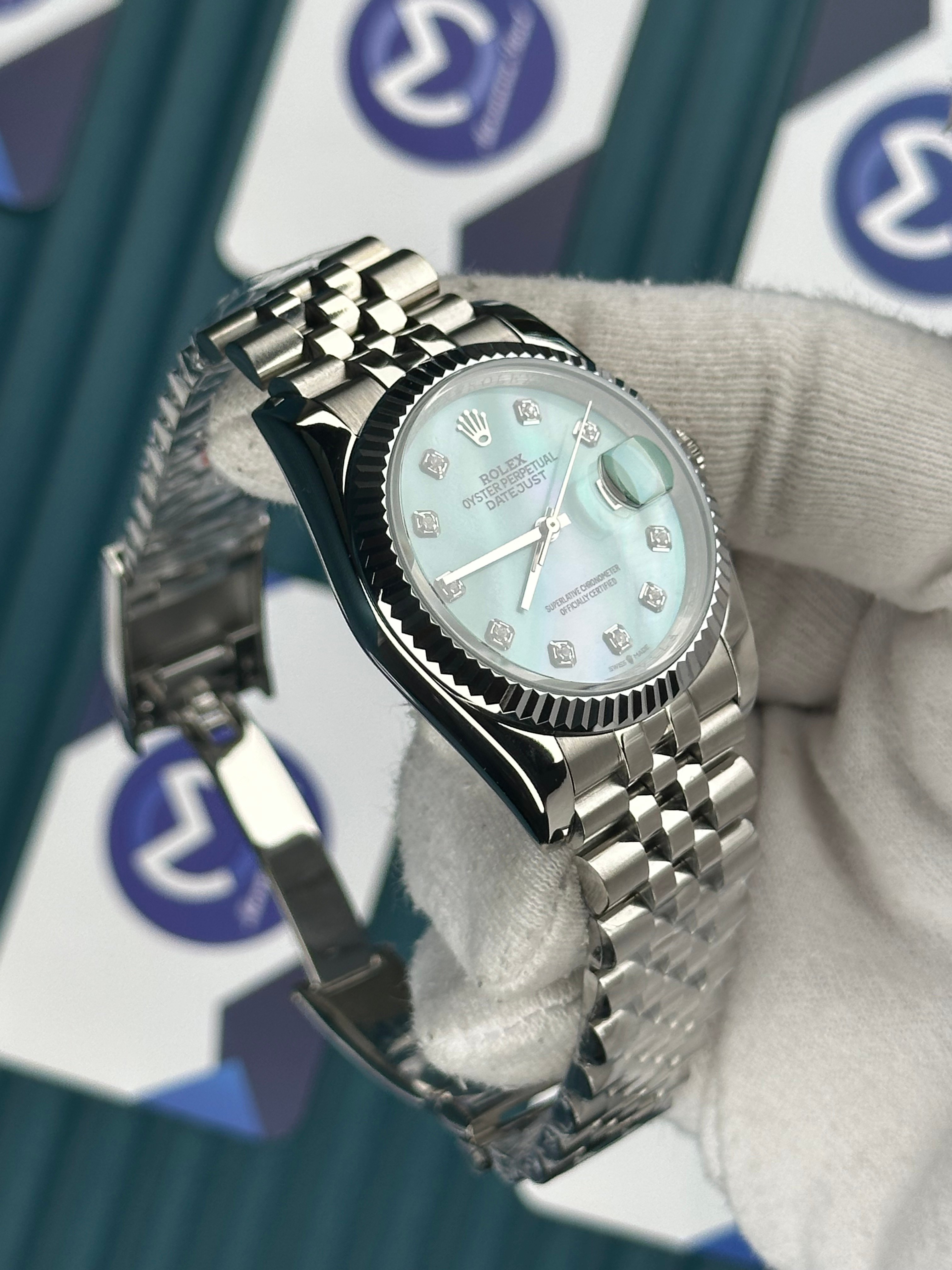 ROLEX 36 TURKUAZ KADRAN SILVER JUBILEE