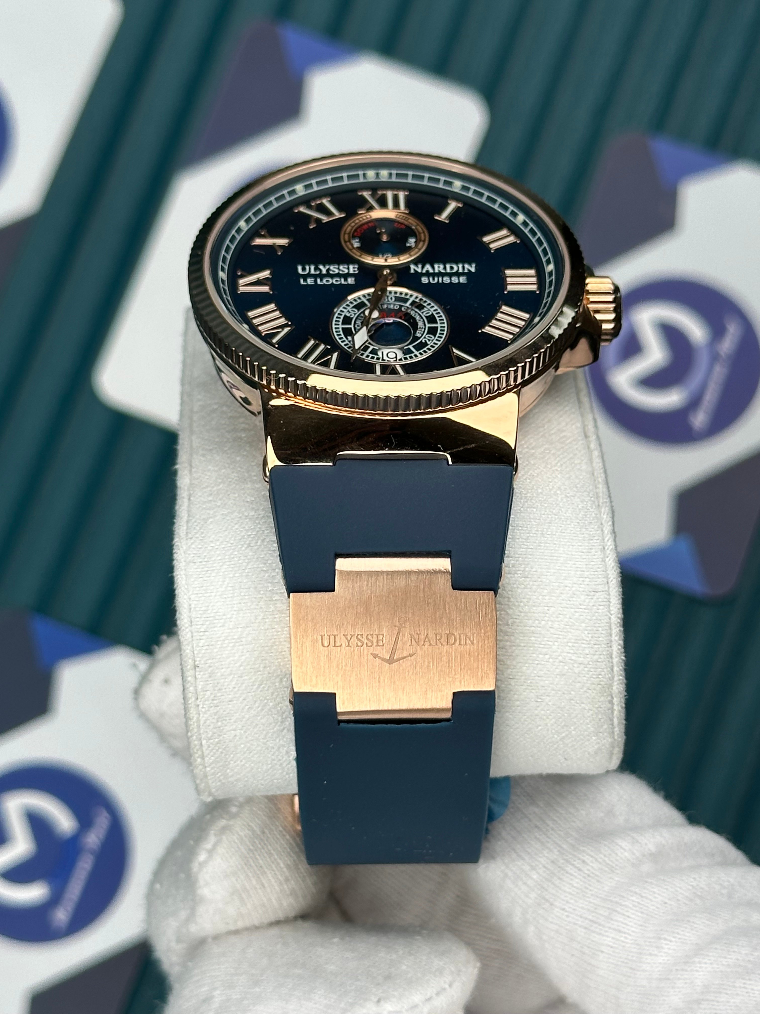 Ulysse Nardin Rose Case Blue Cord Chronometer Automatic