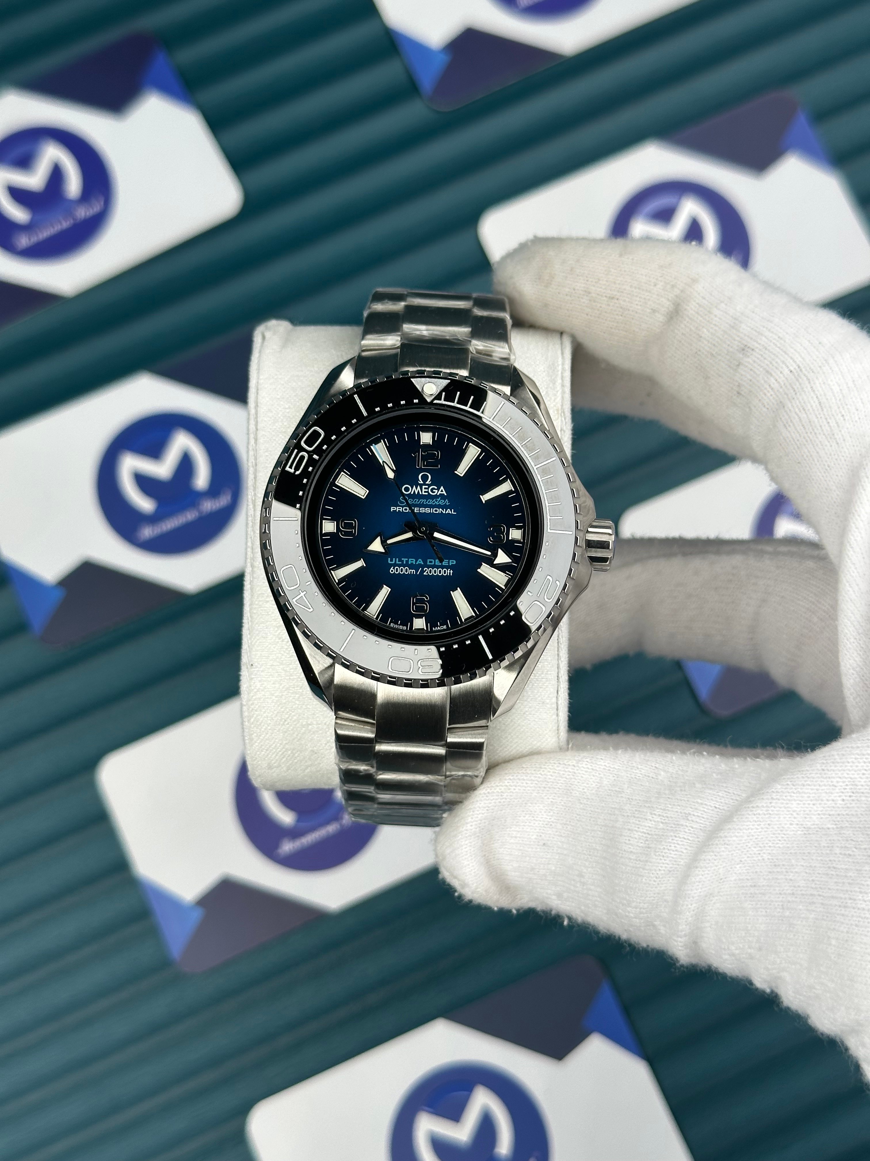 Omega Seamaster Ultra Deep Siyah Bezel Mavi Kadran