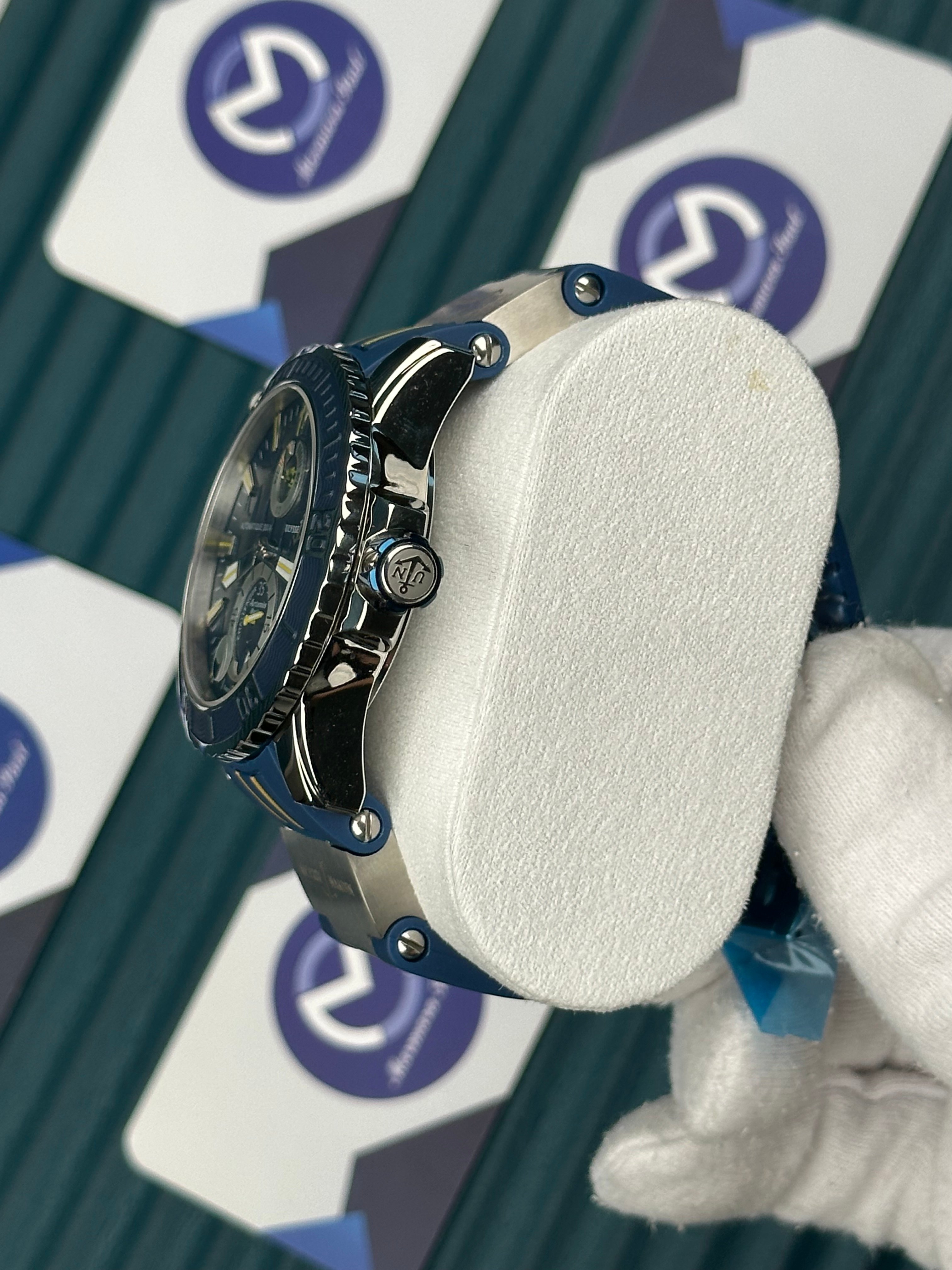 Ulysse Nardin Blue Yellow Cord Blue Dial Chronometer 