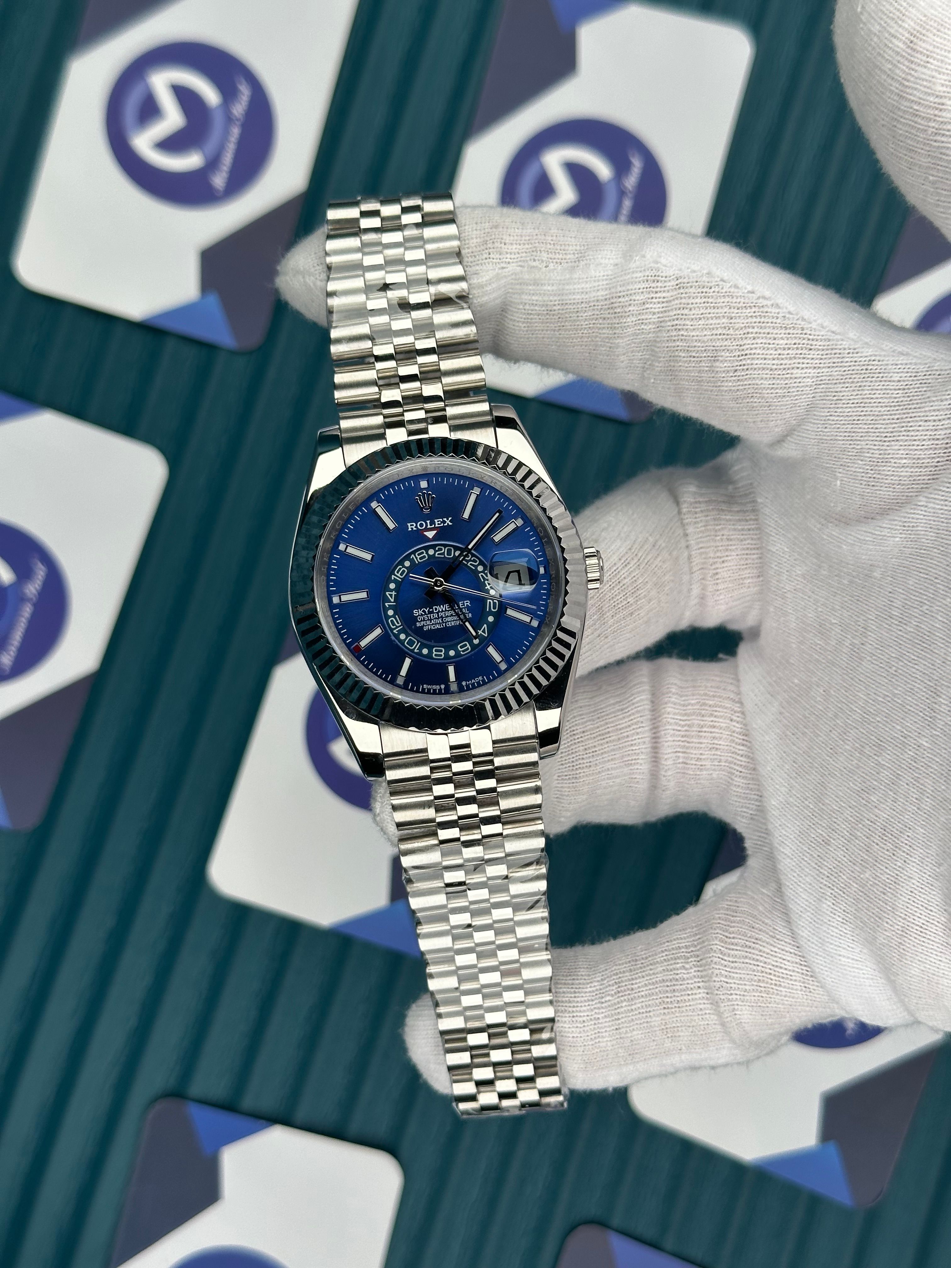 ROLEX SKY-DWELLER BLUE DIAL SILVER JUBILE