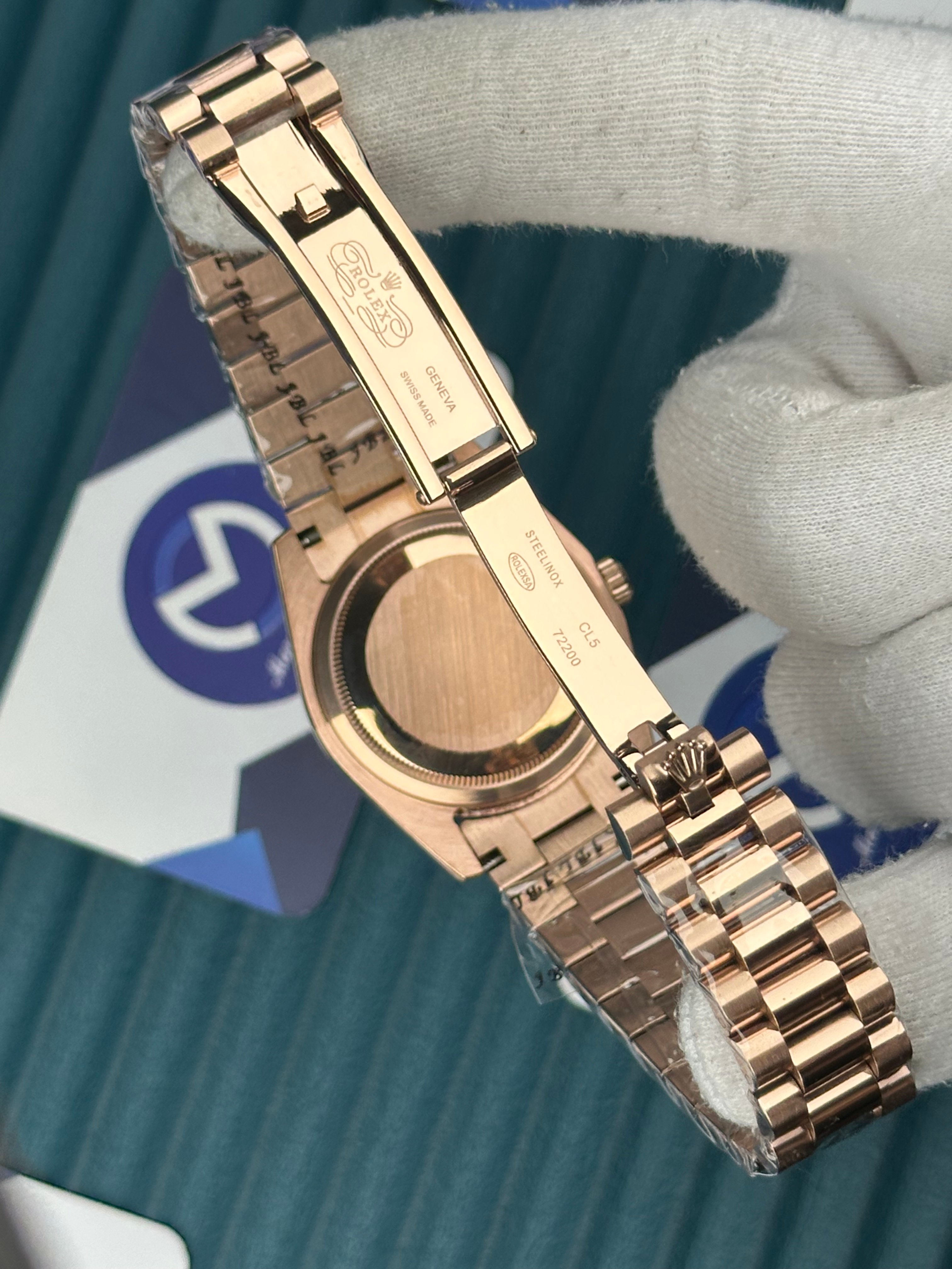 ROLEX 36 BEYAZ KADRAN ROMA INDEX ROSE PRESIDENT