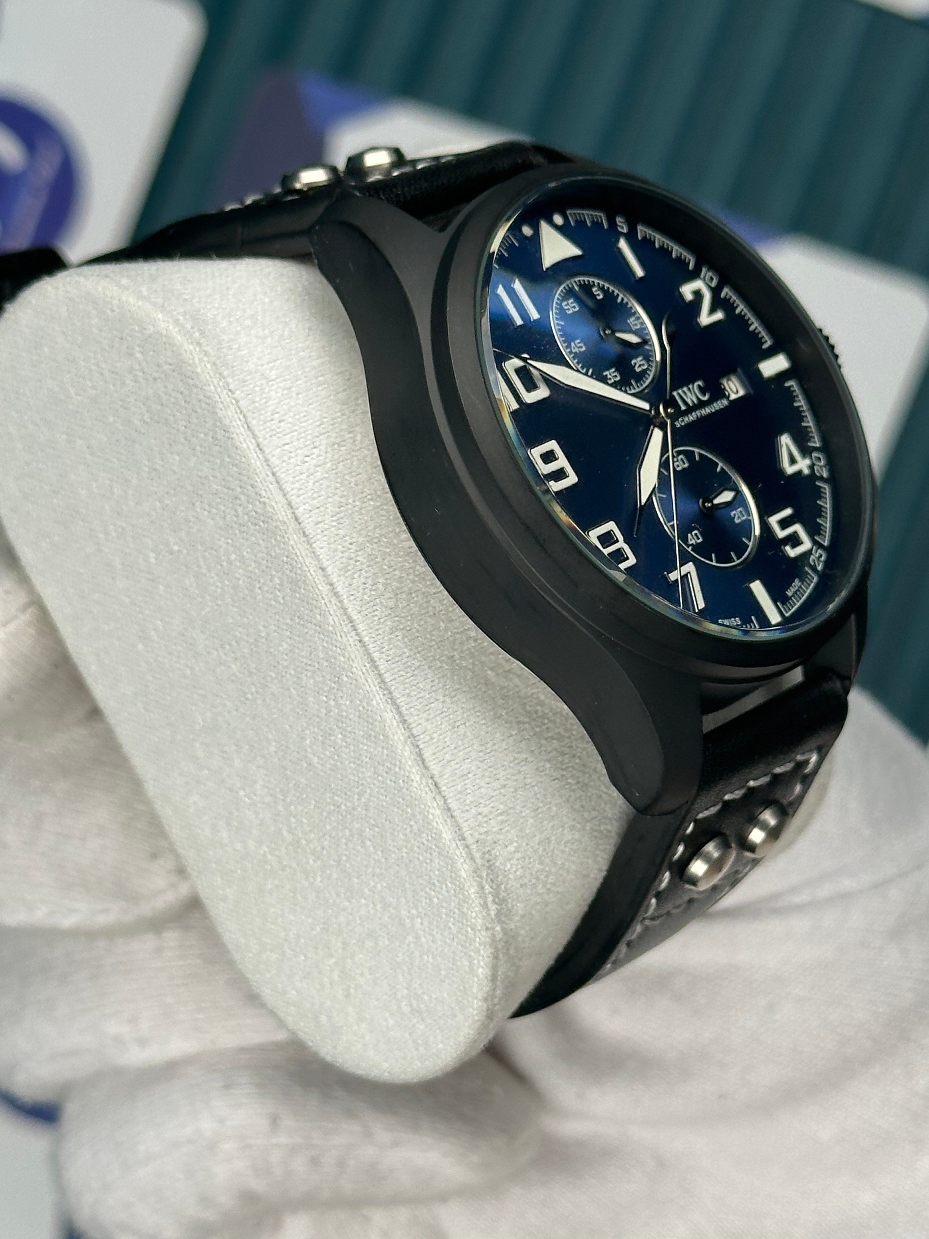 IWC Big Pilot Black Blue Chronograph Automatic