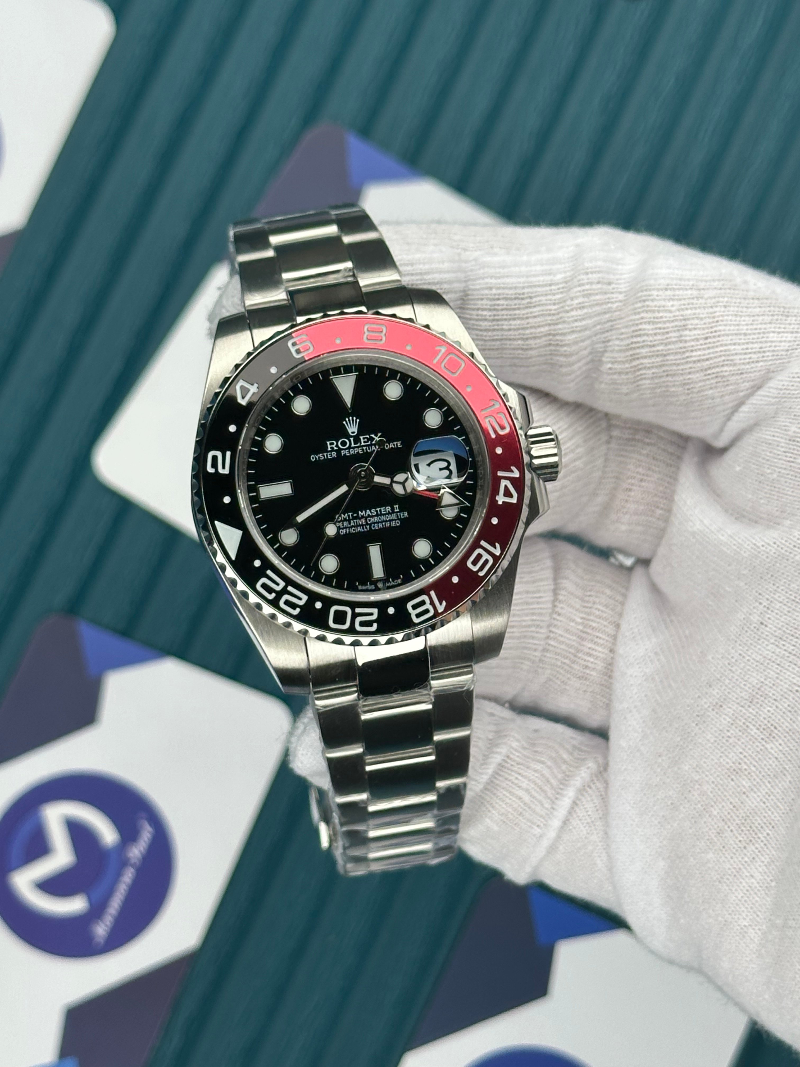 ROLEX GMT MASTER II BLACK DIAL COCO-COLA OYSTER