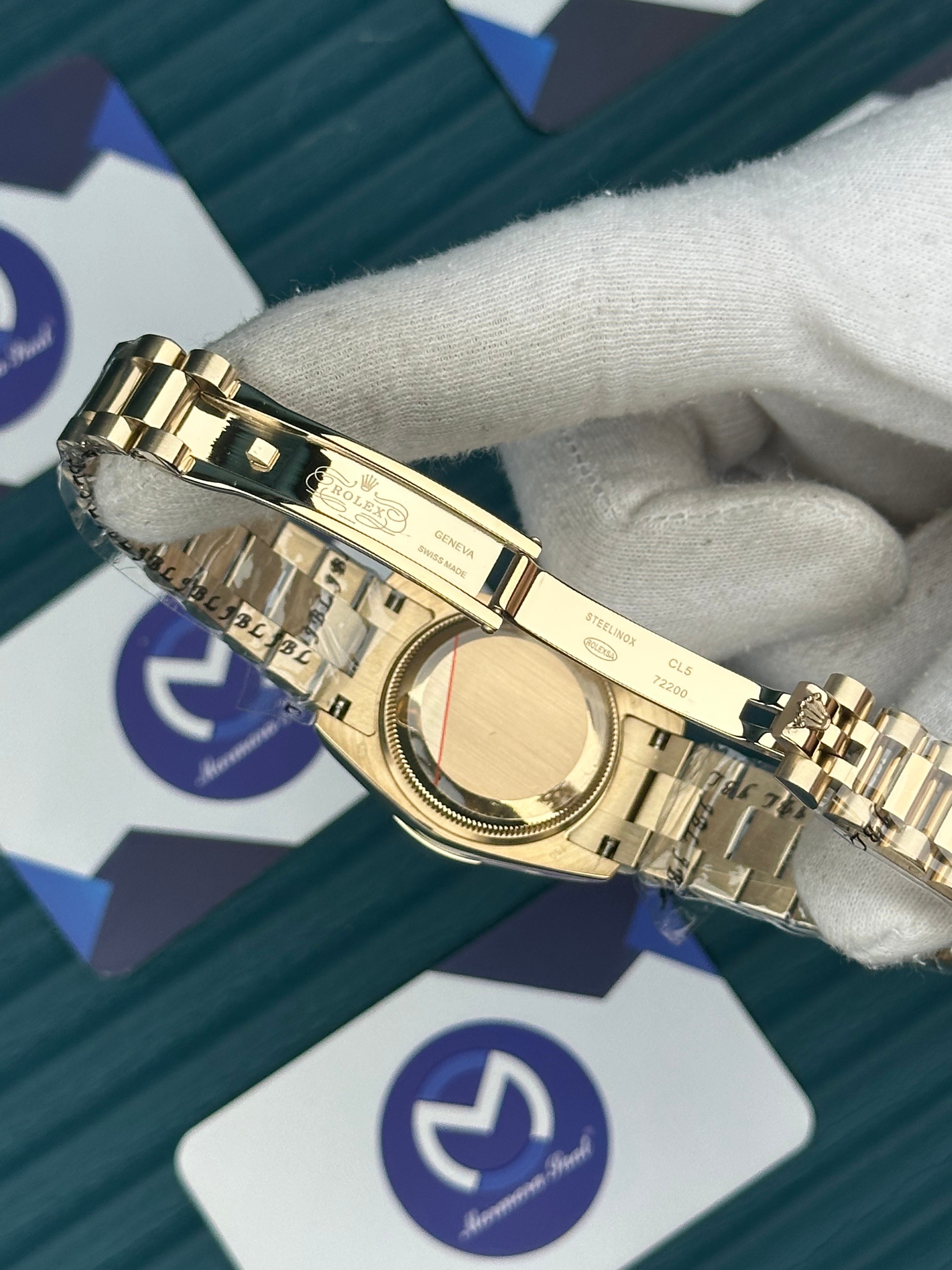 ROLEX 31 SEDEFLİ MAVİ GOLD PRESIDENT