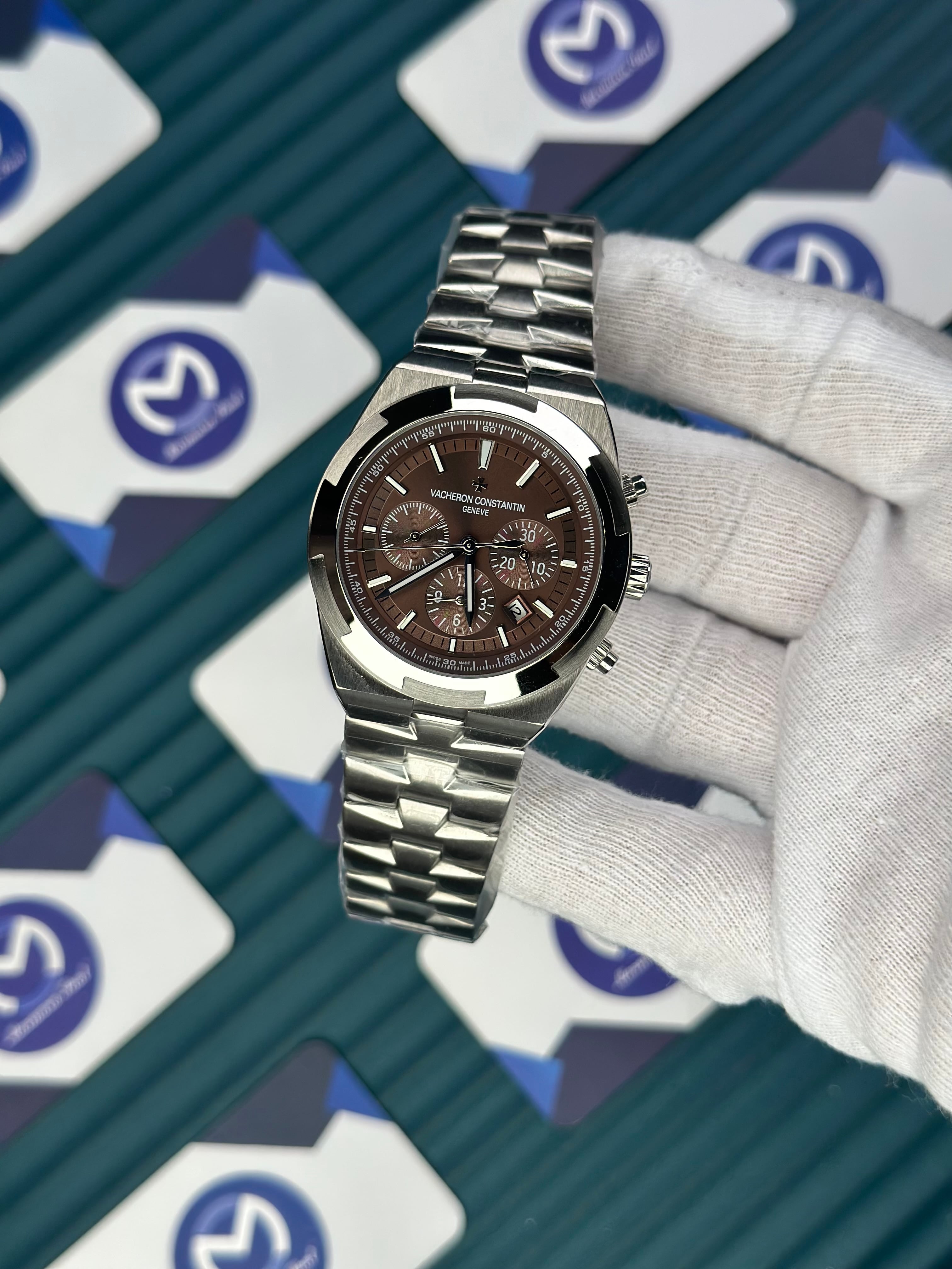 VACHERON CONSTANTIN BROWN OVERSEAS CHRONOGRAPH SILVER