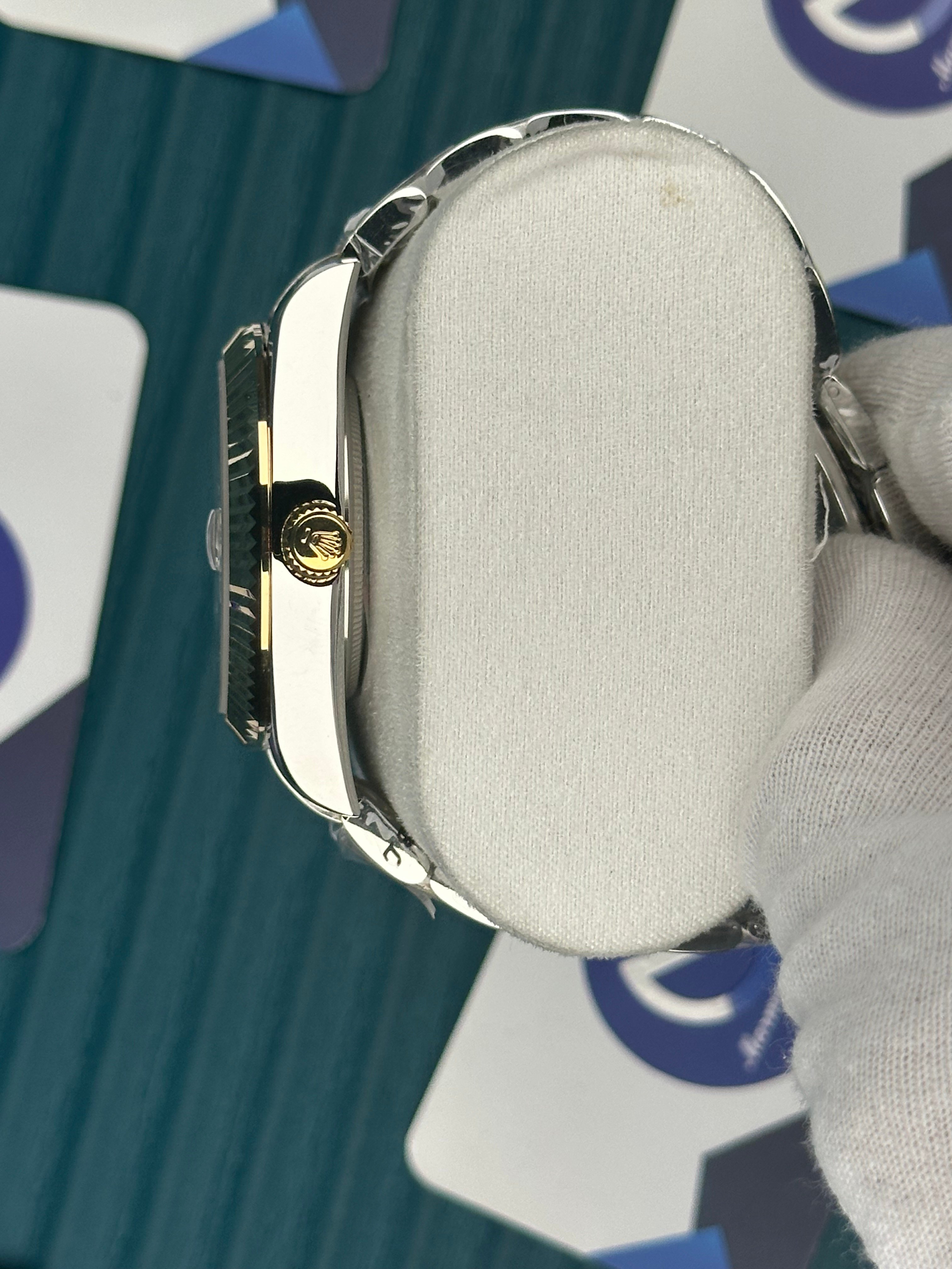 ROLEX SKY-DWELLER BLACK DIAL GOLD-SILVER OYSTER