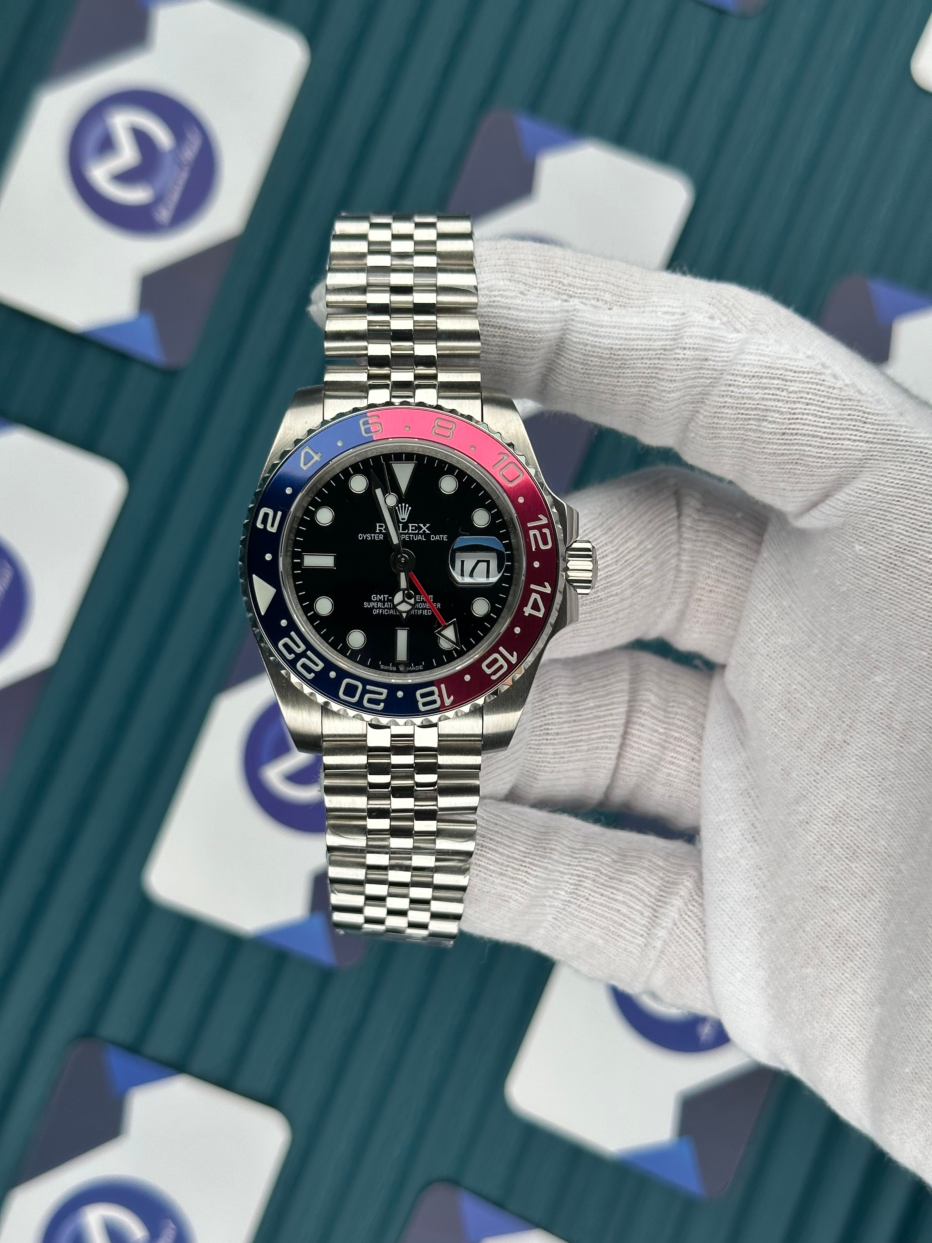 ROLEX GMT MASTER II BLACK DIAL PEPSI JUBILE 