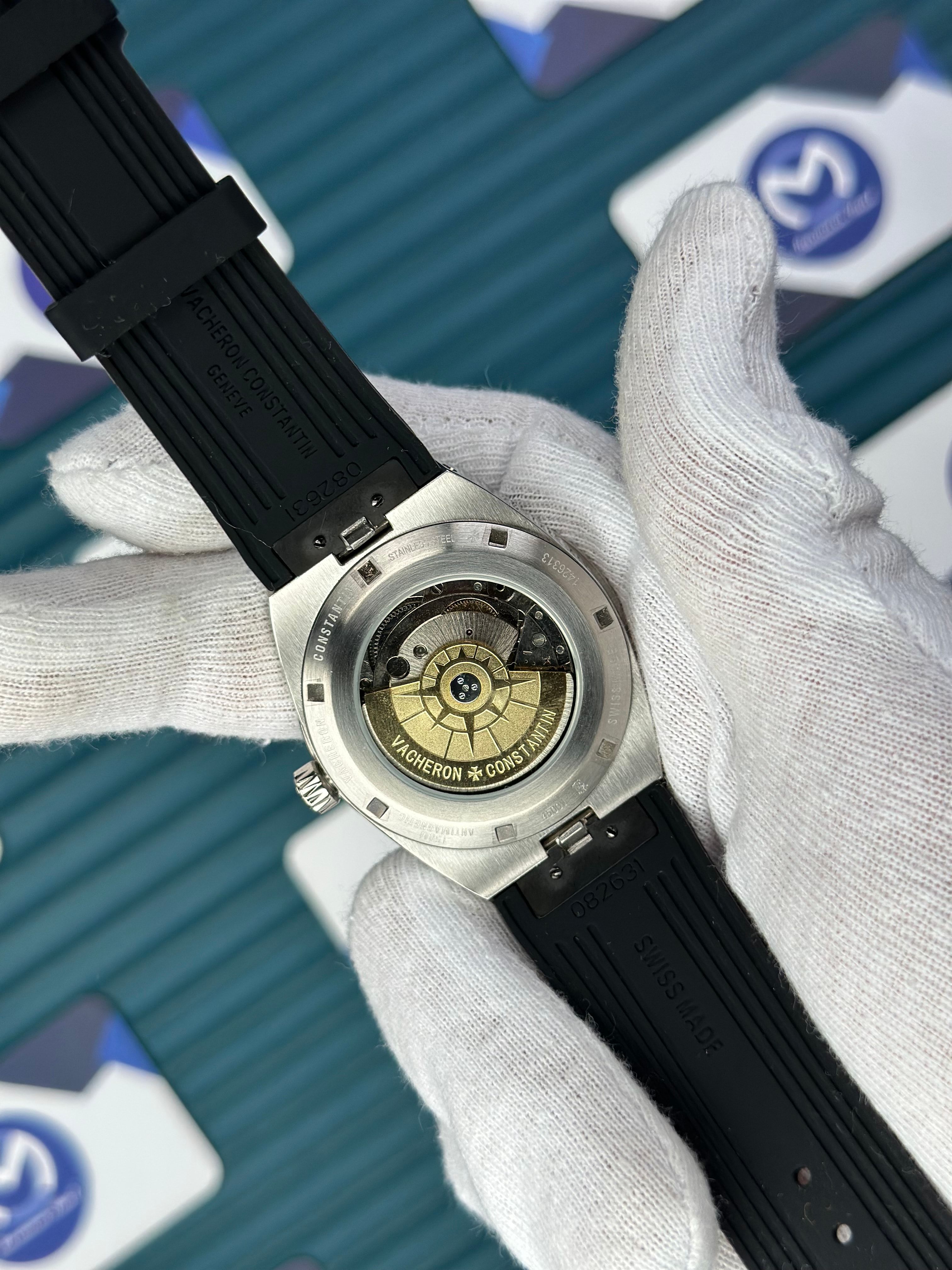 VACHERON CONSTANTIN BLACK DIAL TOURBILLON OVERSEAS BLACK RUBBER