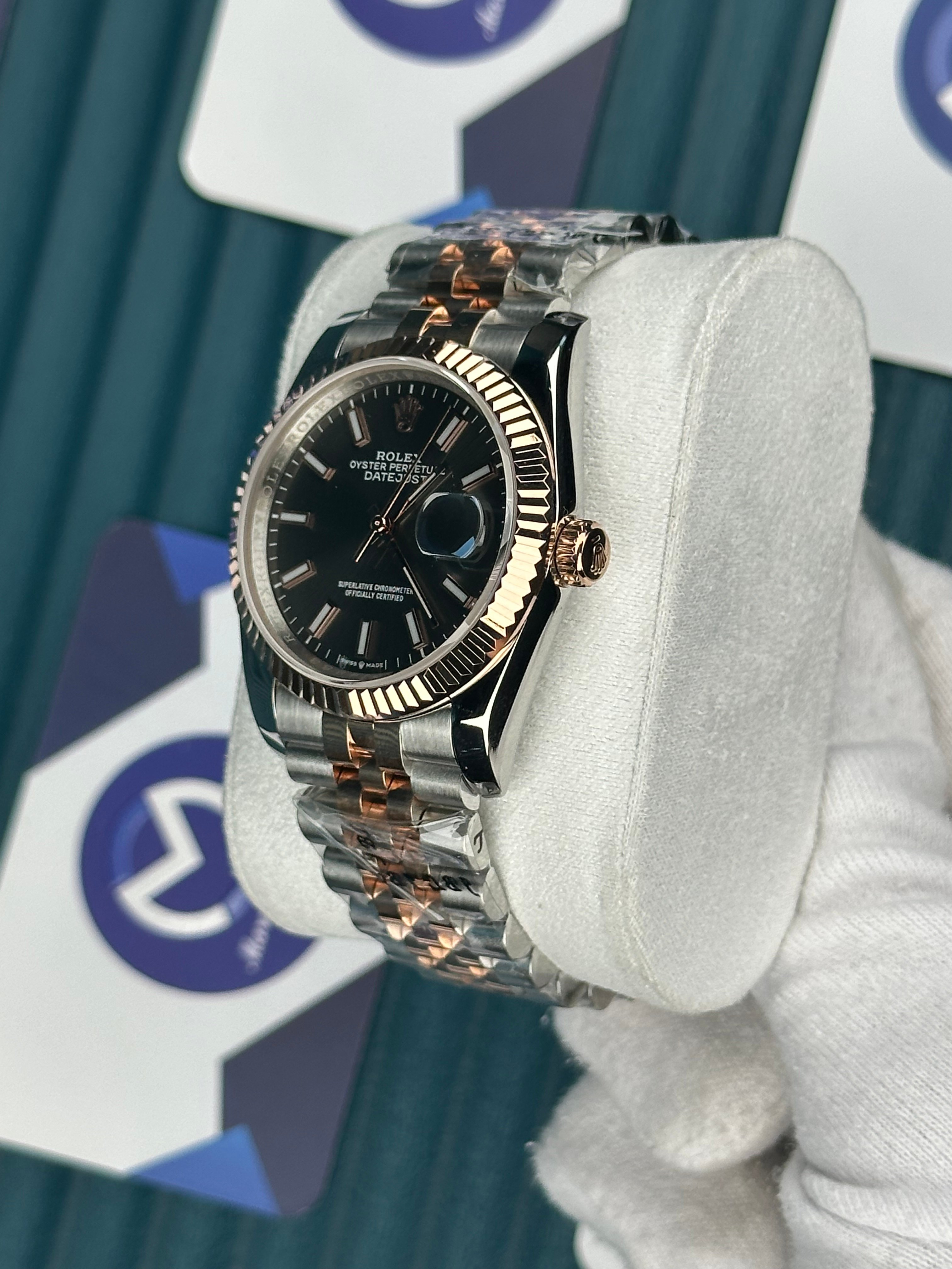 ROLEX 36 GRİ KADRAN ROSE-SILVER JUBILEE