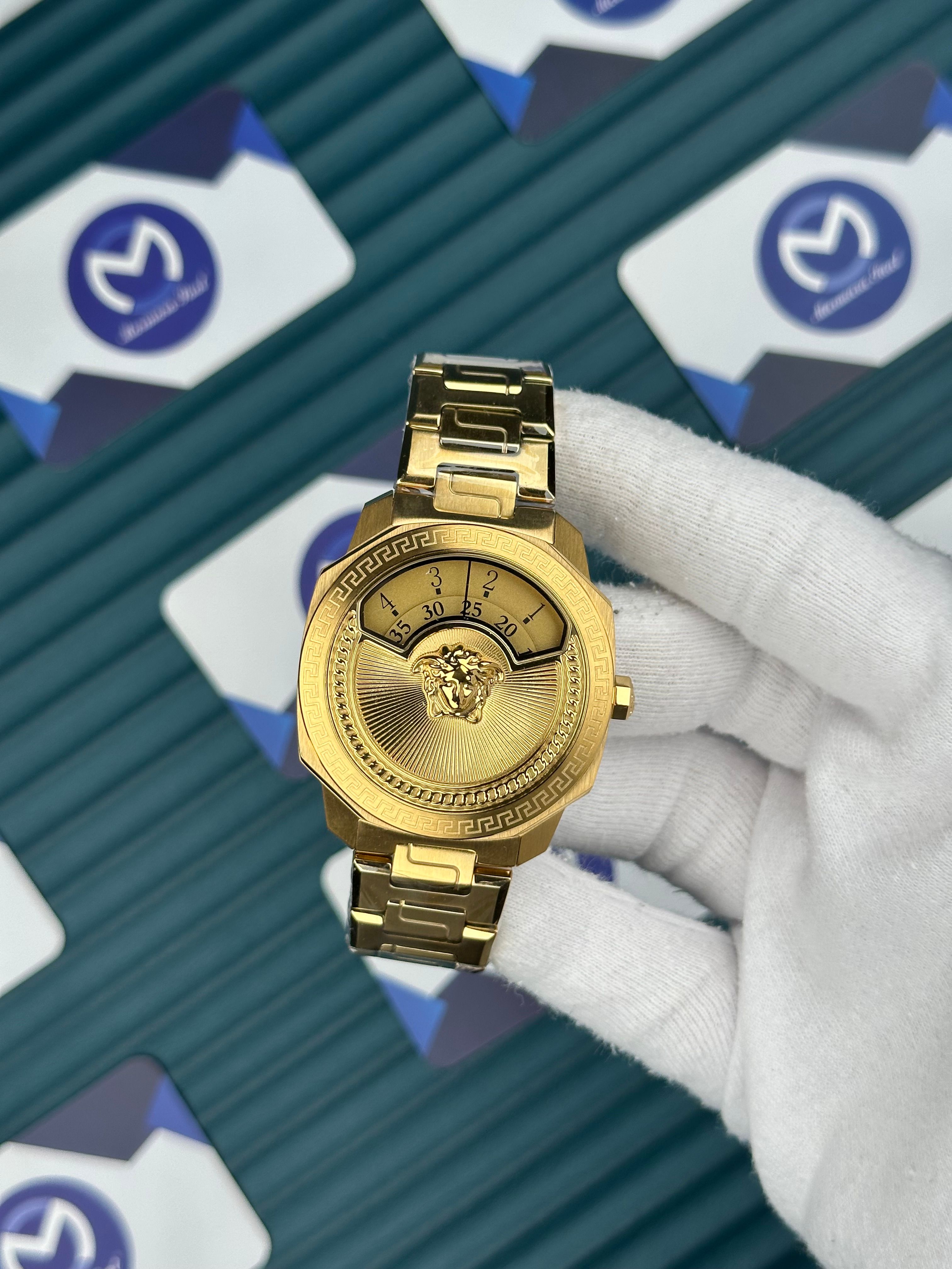 Versace Full Gold Yeni Nesil 3D Logolu 