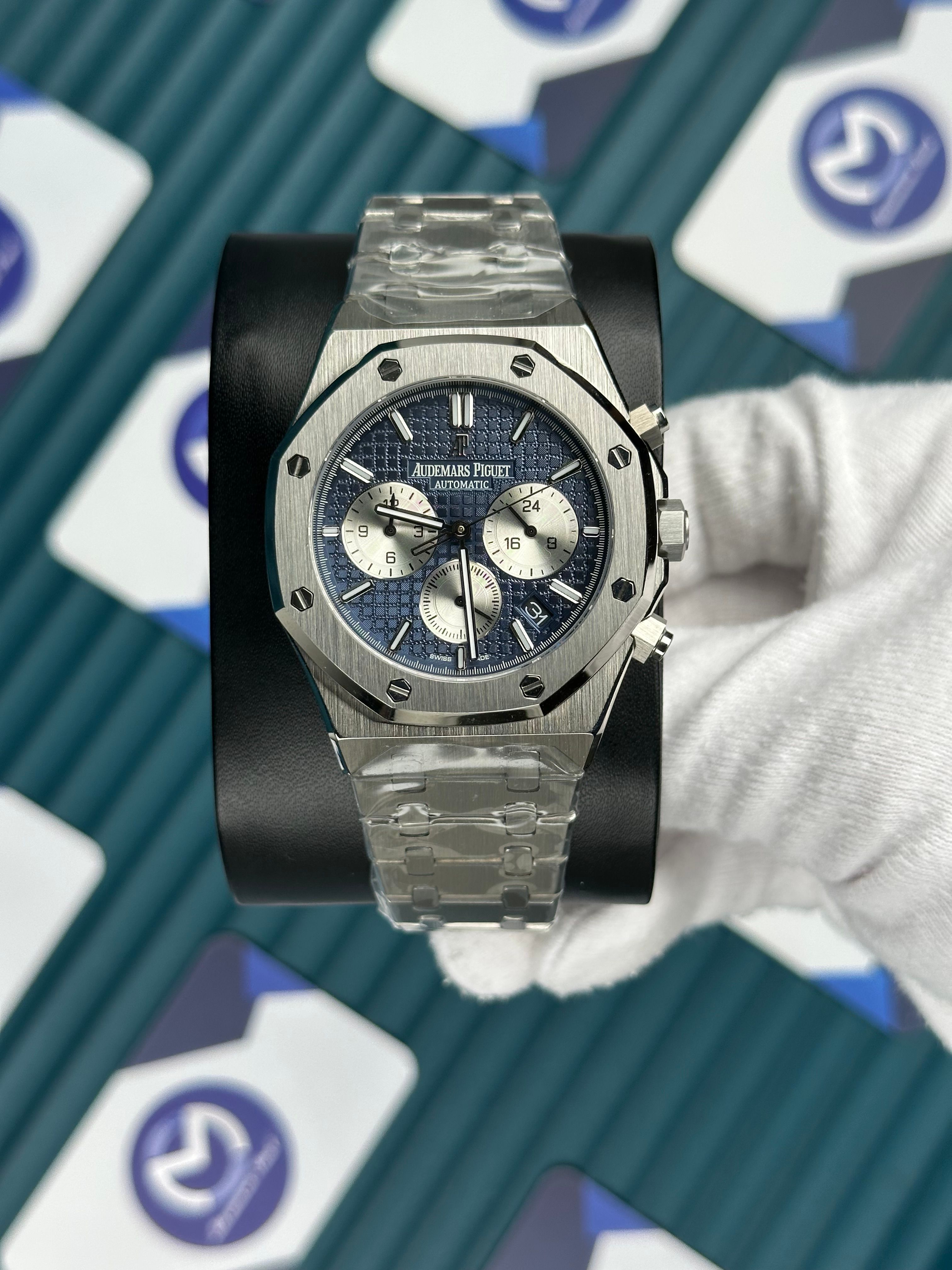 Audemars Piguet Royal Oak Gümüş Kordon Mavi Kadran Beyaz Chronograph