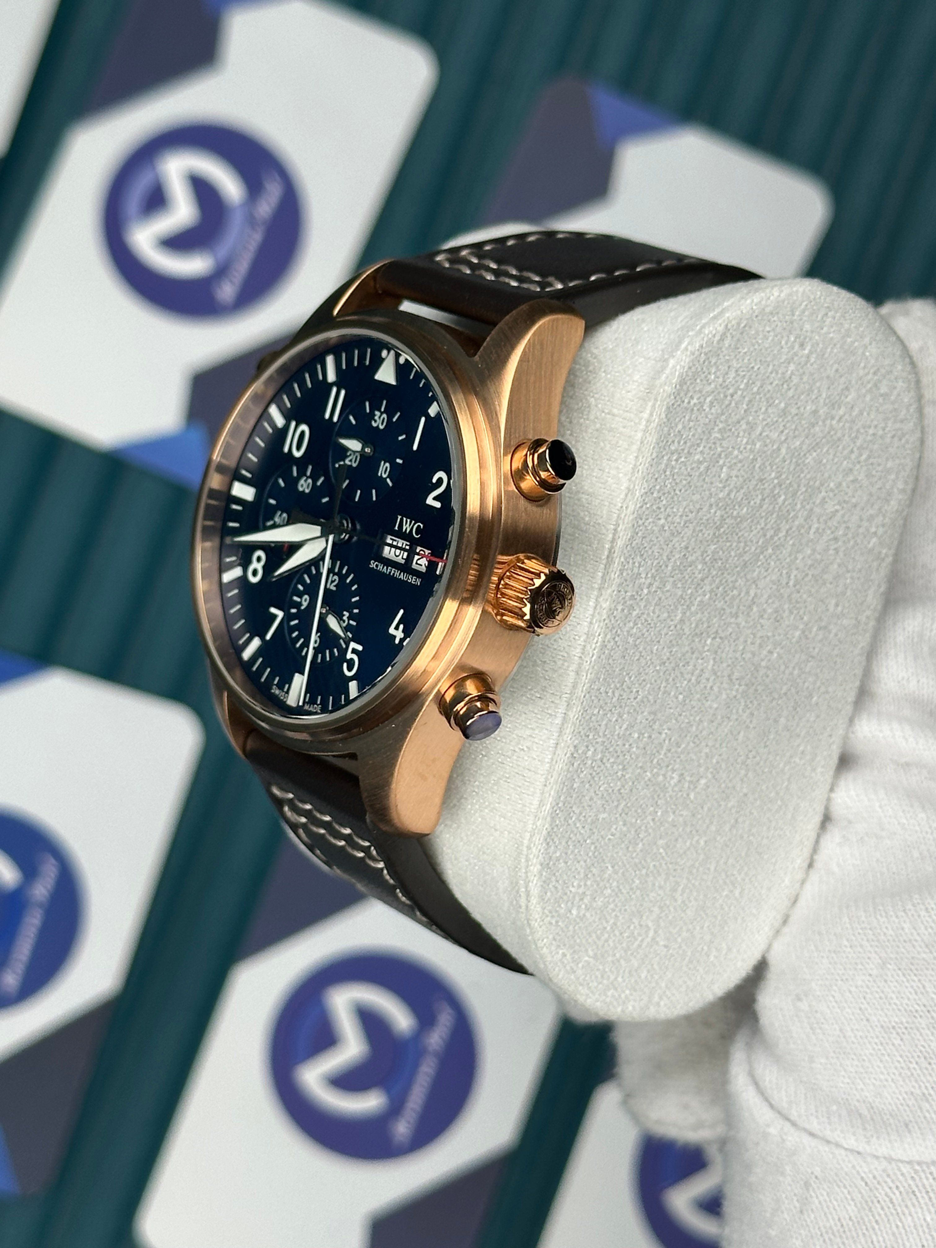 IWC Kahverengi Deri Kordon Mavi Fonksiyonlu Kadran