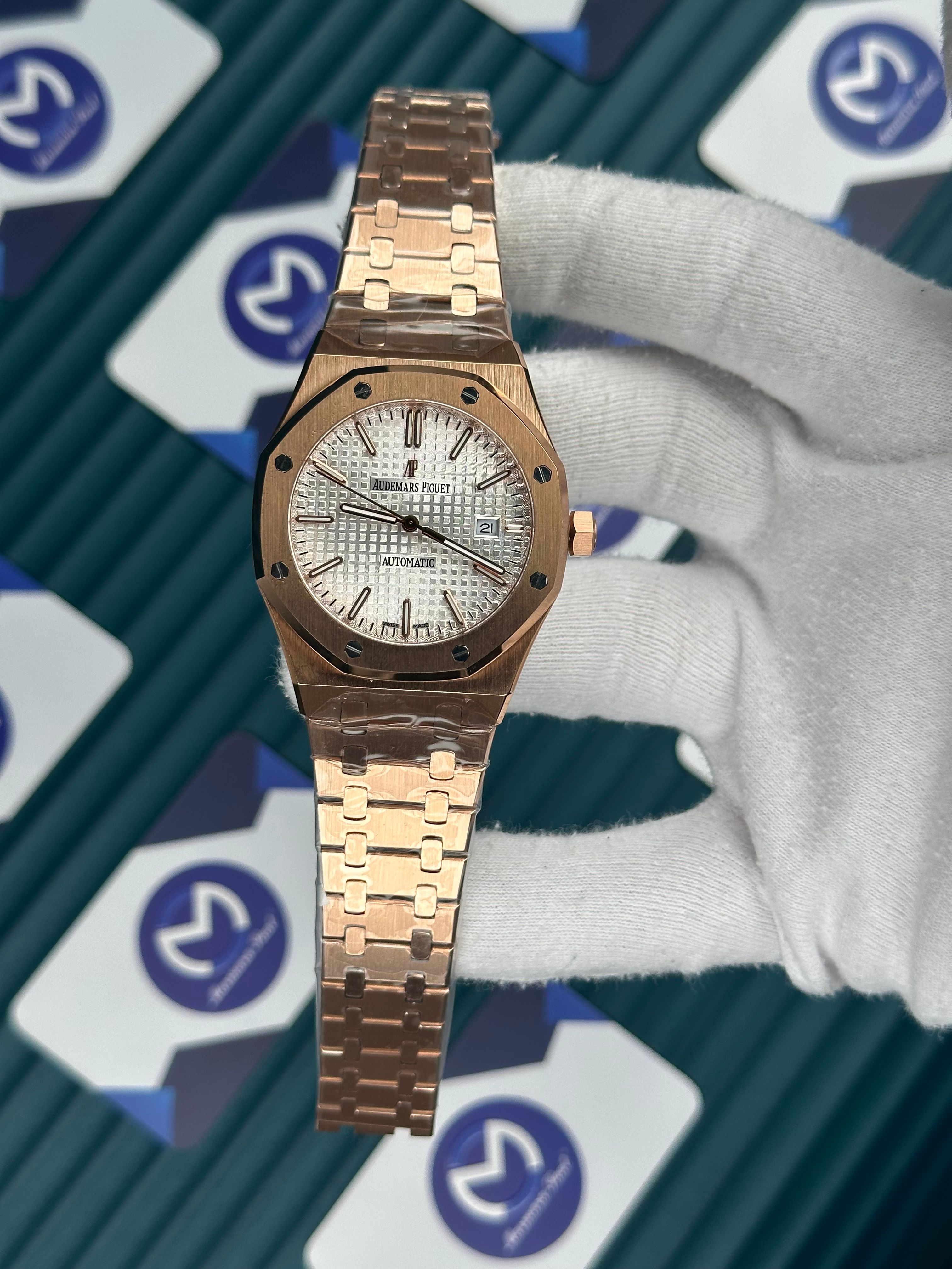 Audemars Piguet Royal Oak Rose Gold Beyaz Kadran Automatic