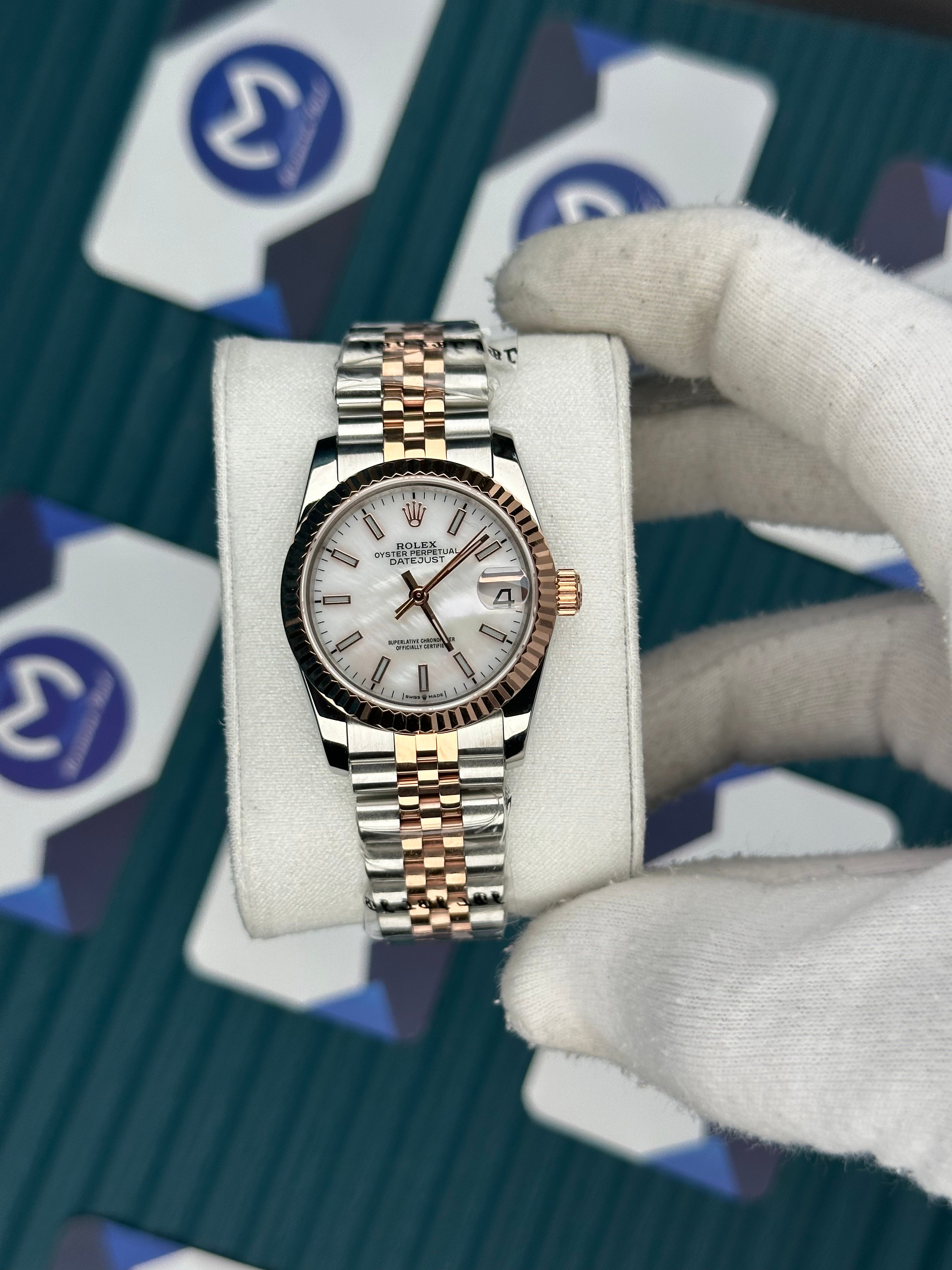 ROLEX 31 SEDEFLİ BEYAZ KADRAN ROSE-SILVER JUBILEE