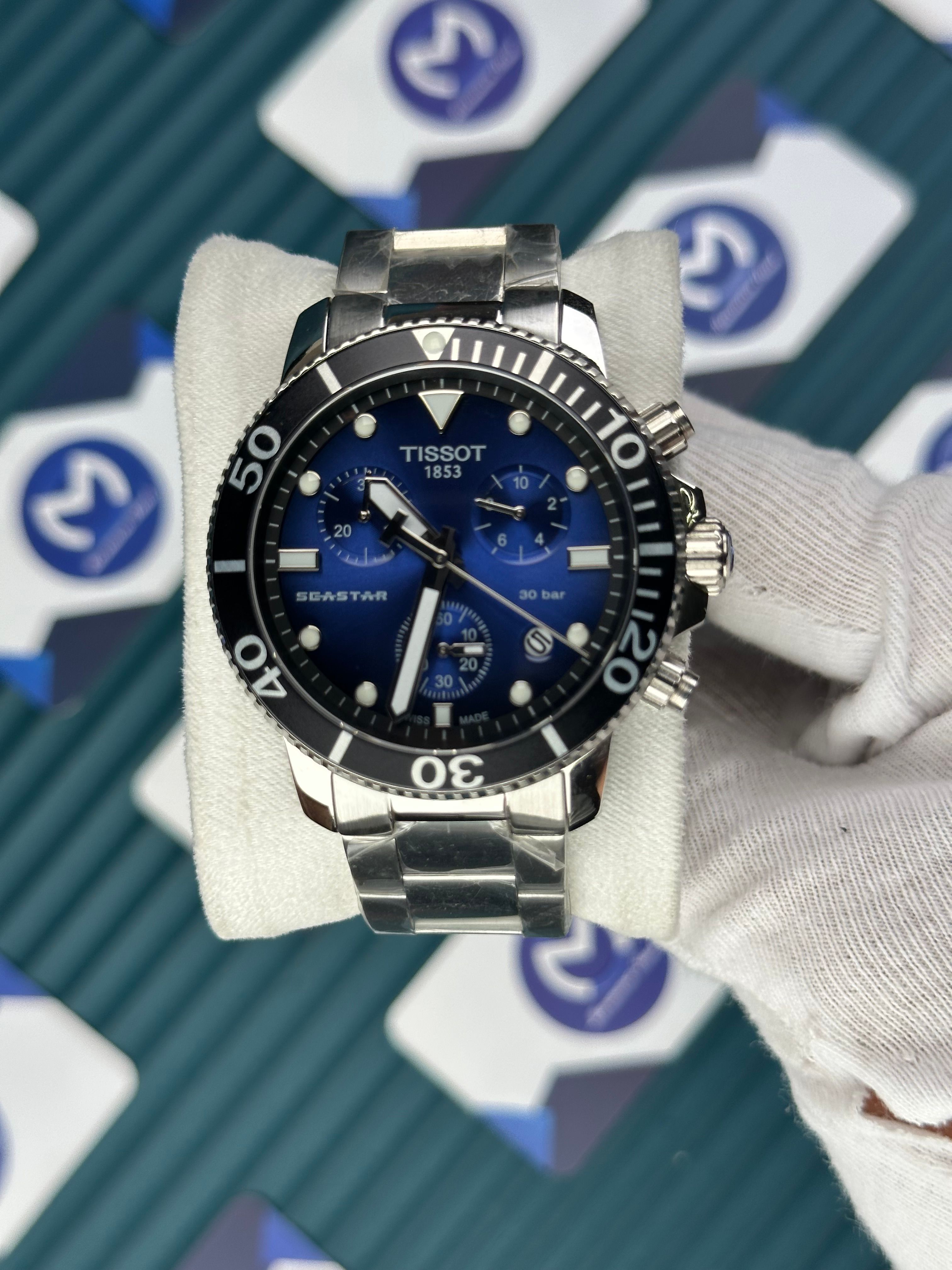 TISSOT SUPERSPORT CHRONO BLUE DIAL SILVER