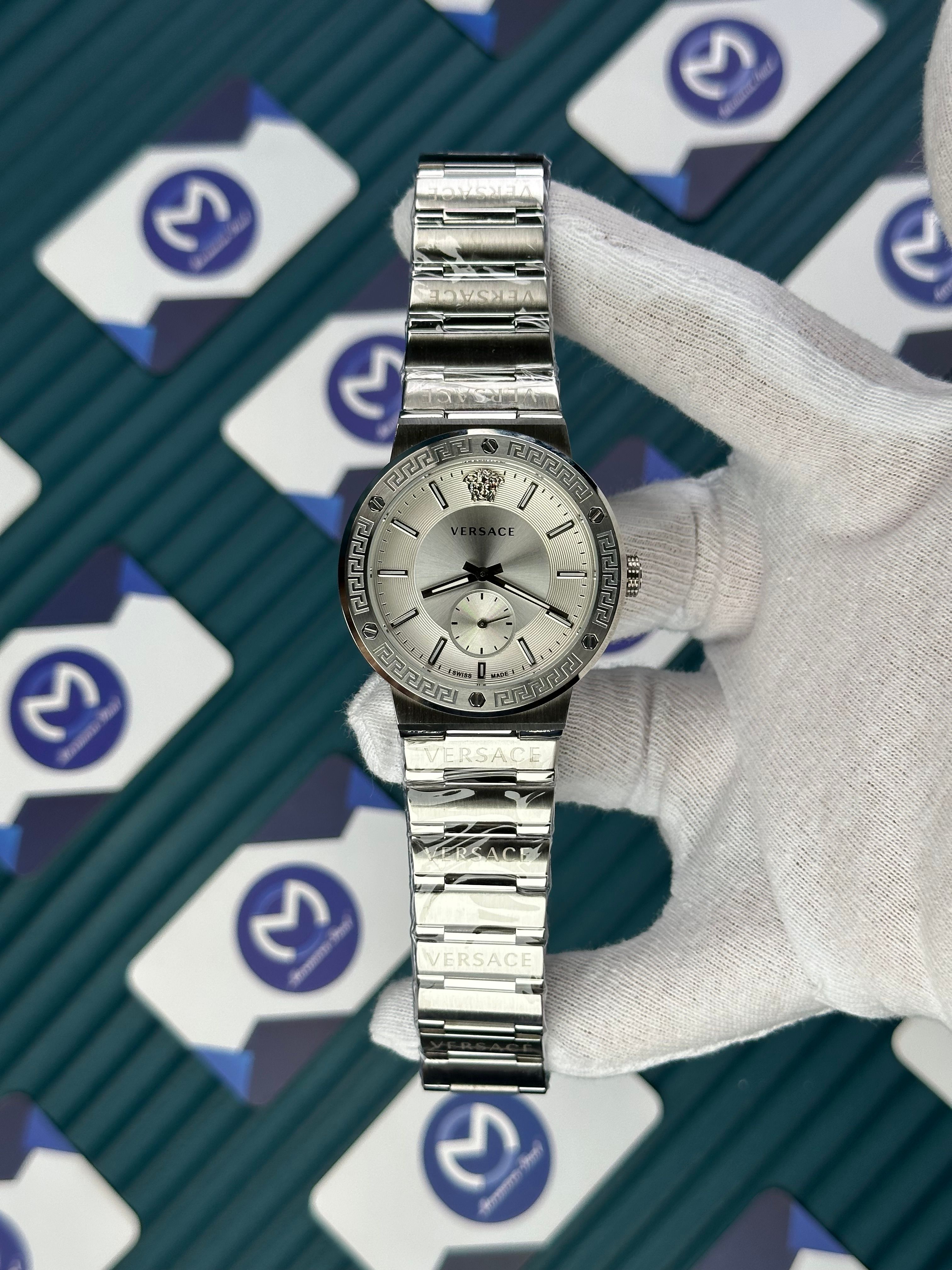 VERSACE WHITE DIAL SECOND CHRONOGRAPH SILVER