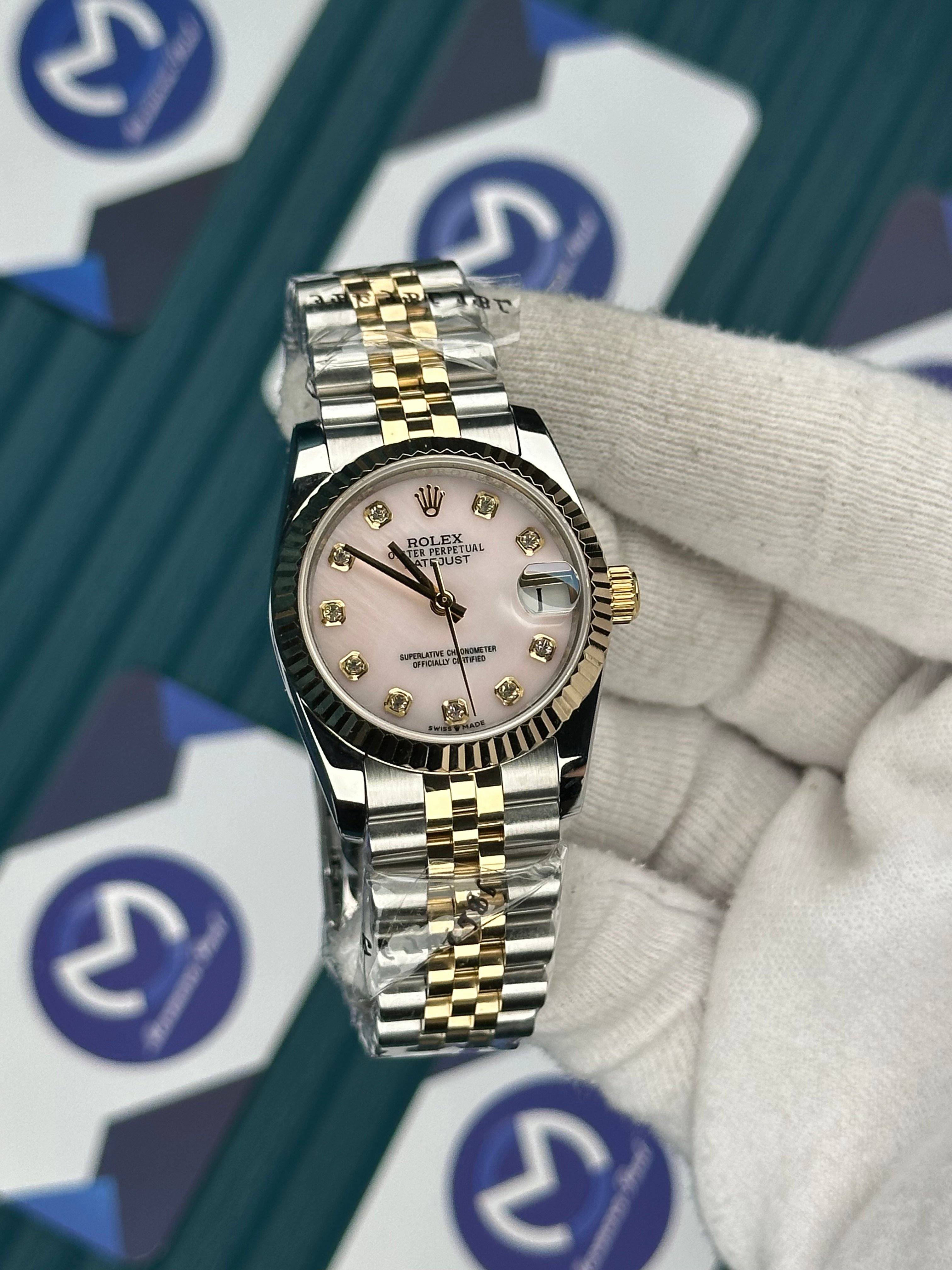 ROLEX 31 TOZ PEMBE KADRAN GOLD-SILVER JUBILEE