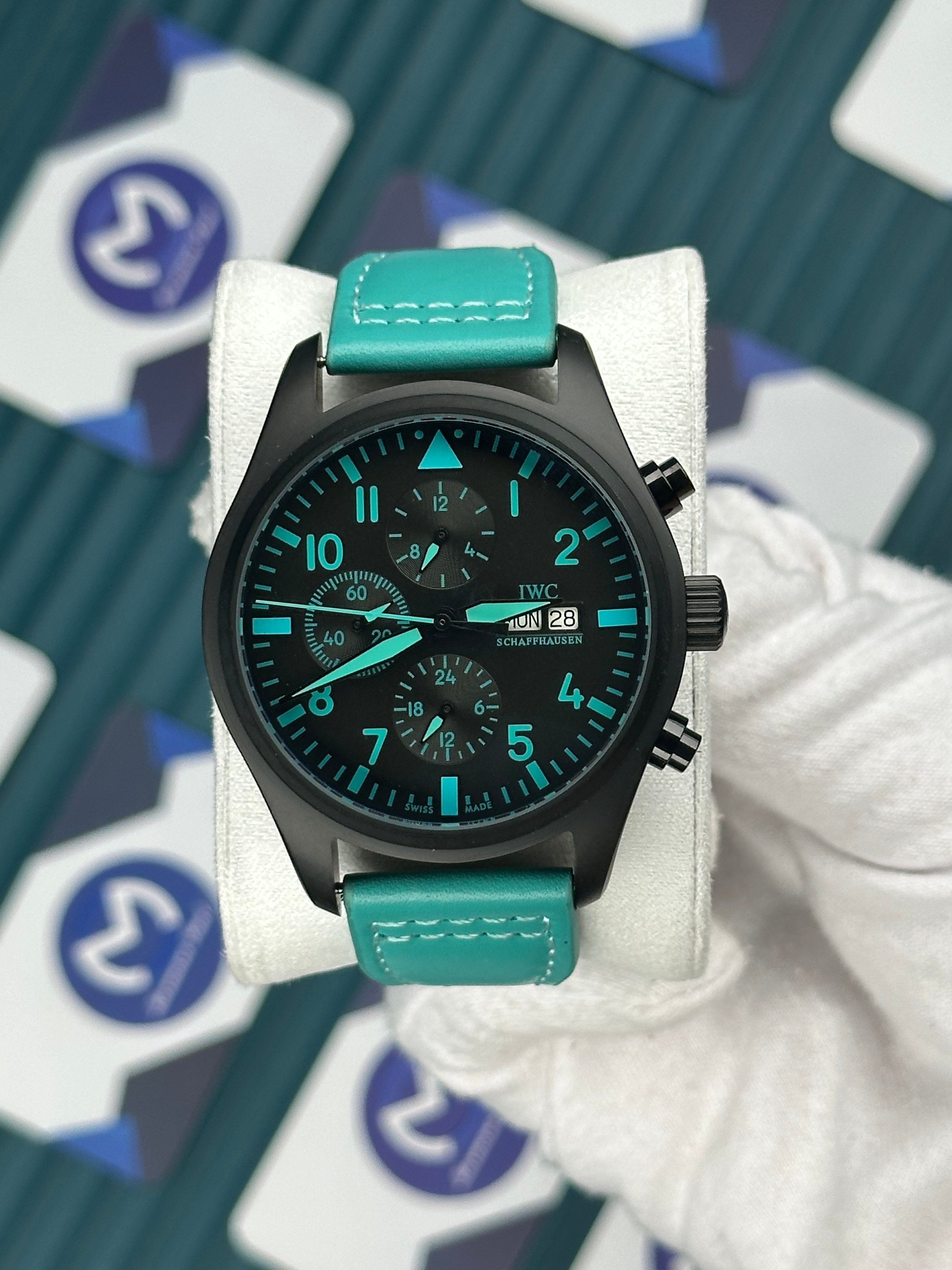 IWC BIG PILOT'S TURQUOISE  BLACK CHRONOGRAPH
