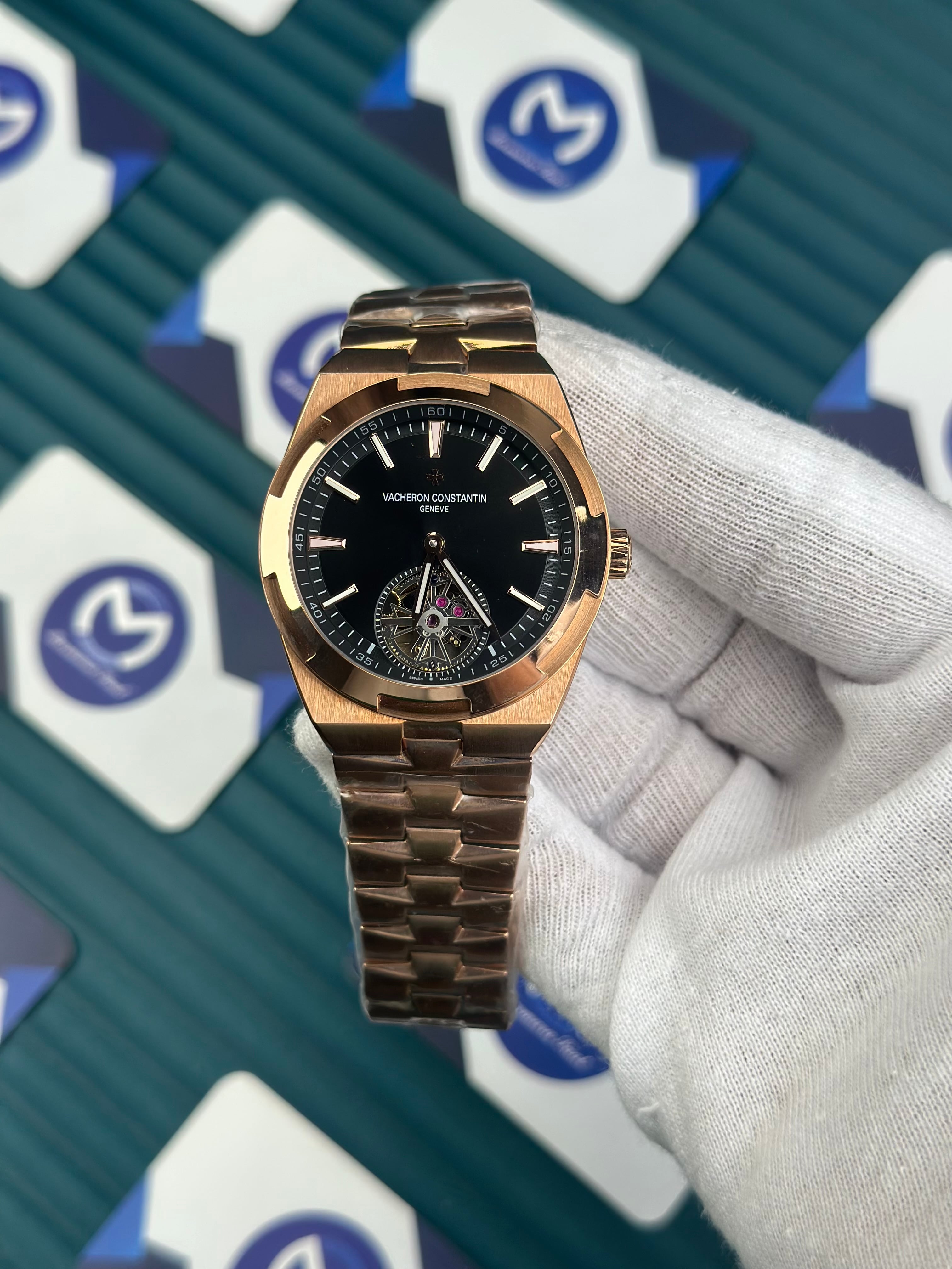 VACHERON CONSTANTIN BLACK OVERSEAS TOURBILLON ROSE