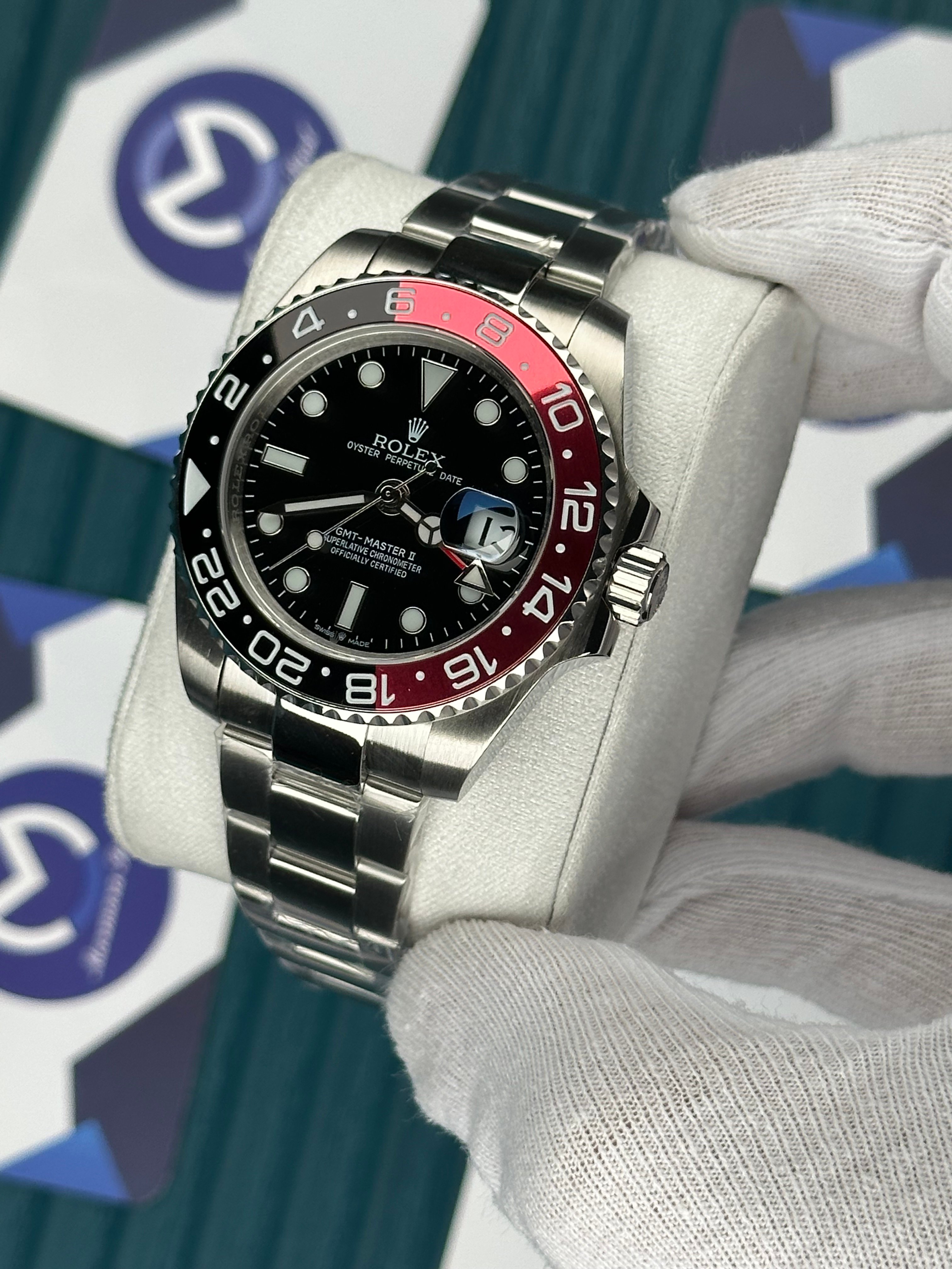 ROLEX GMT MASTER II BLACK DIAL COCO-COLA OYSTER