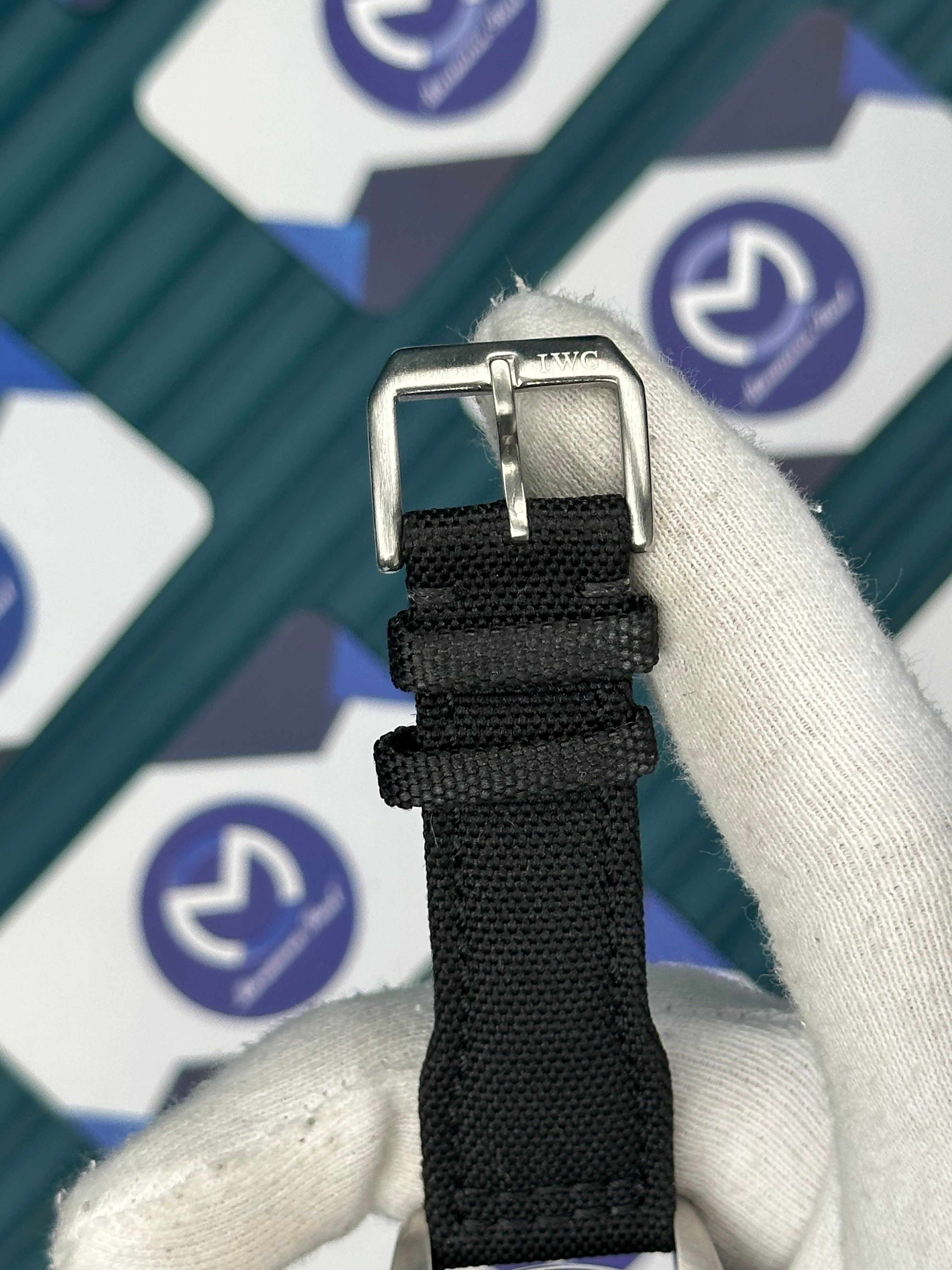 IWC BIG PILOT SİYAH BEZ KORDON MAVİ KADRAN
