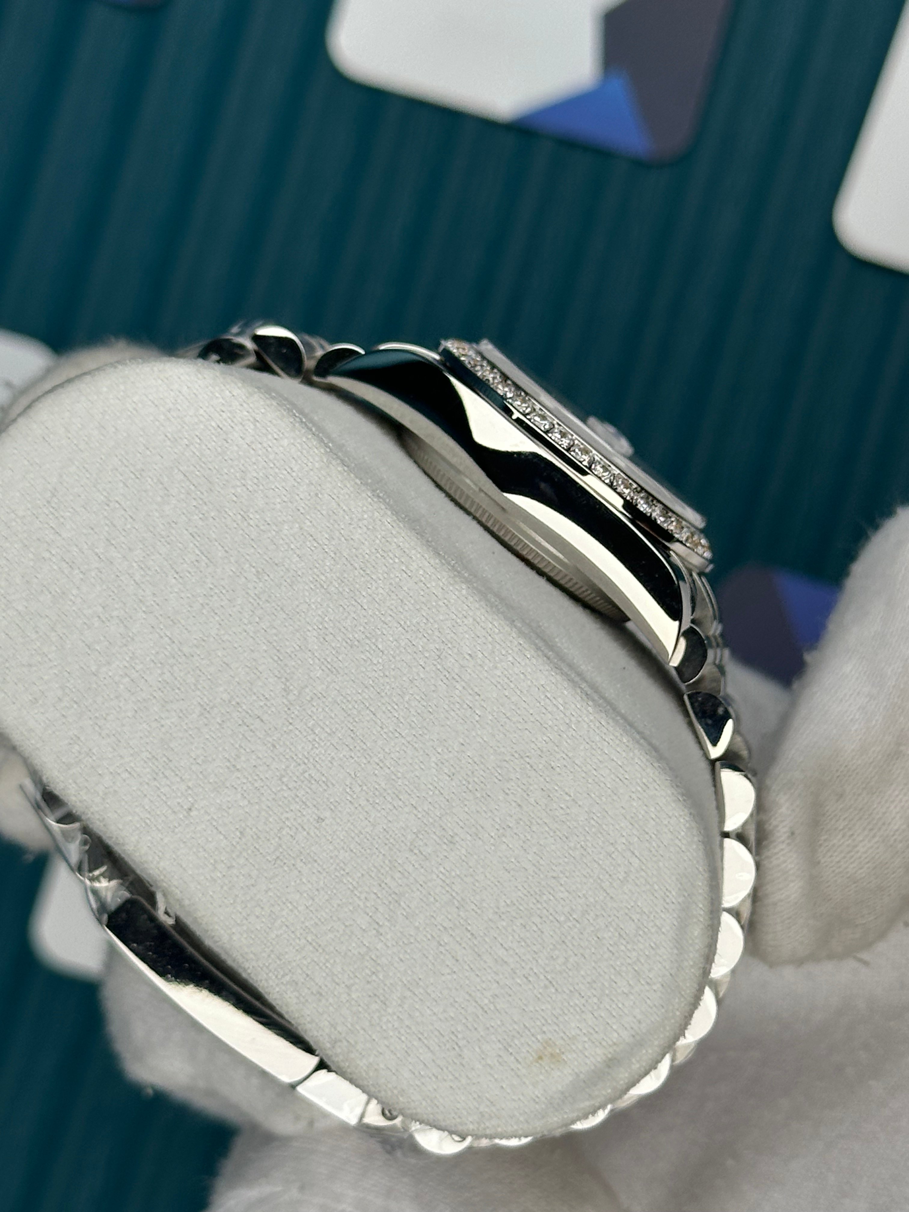 ROLEX 31 TOZ PEMBE PIRLANTA BEZEL SILVER JUBILEE