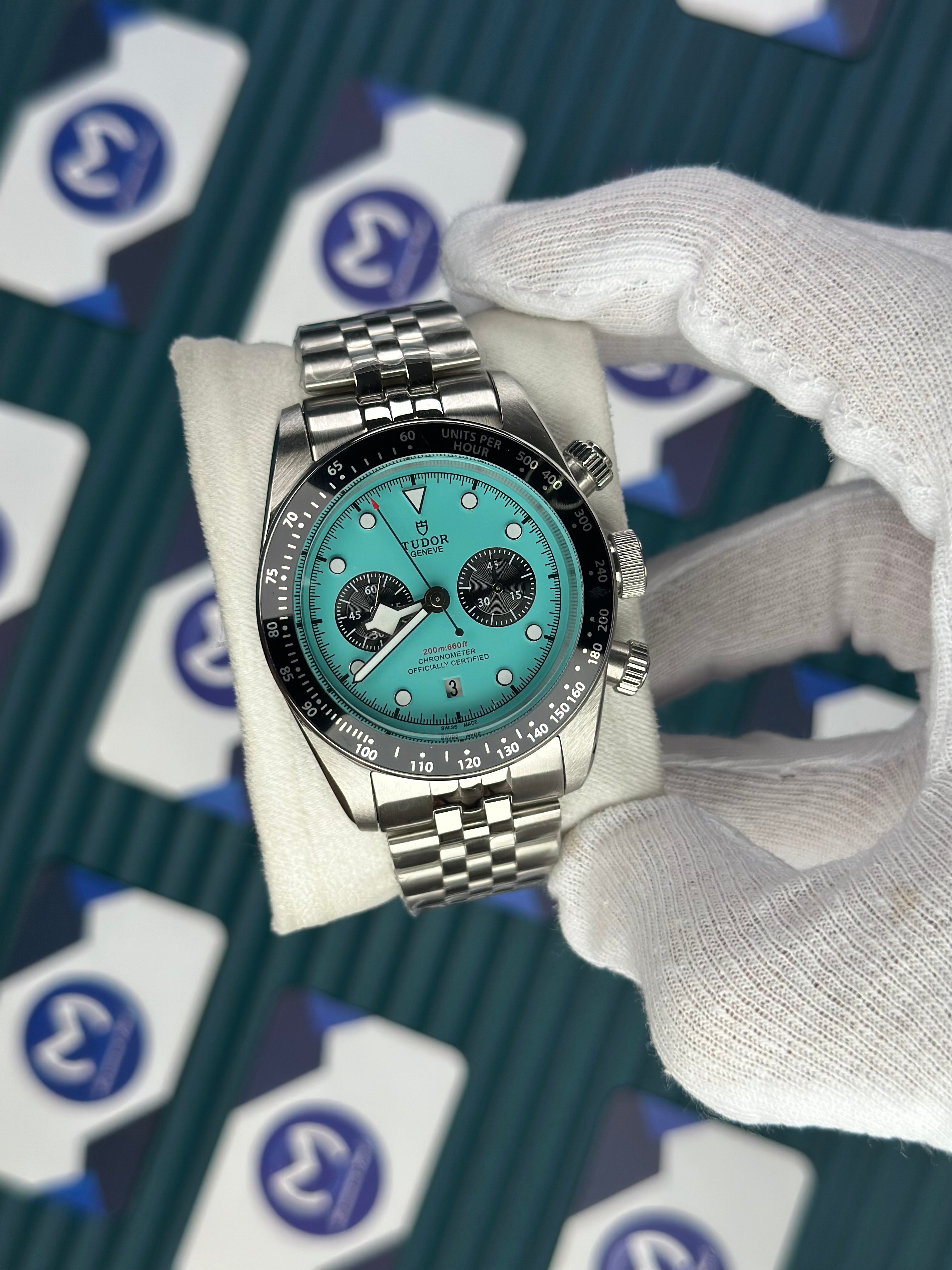 TUDOR BLACK BAY CHRONO FALMINGO BLUE SILVER JUBILE