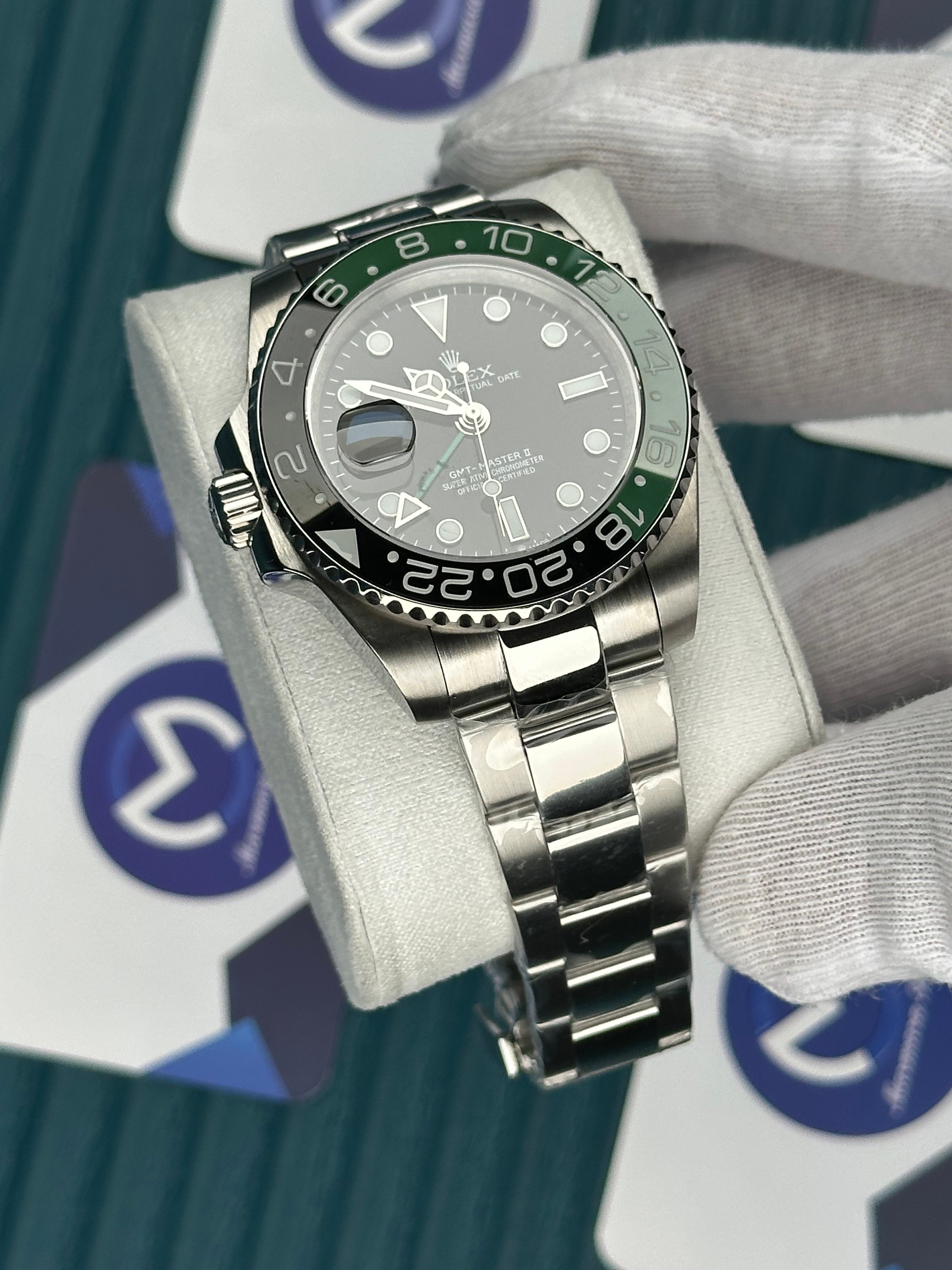 ROLEX GMT MASTER II BLACK DIAL STARBUCKS OYSTER