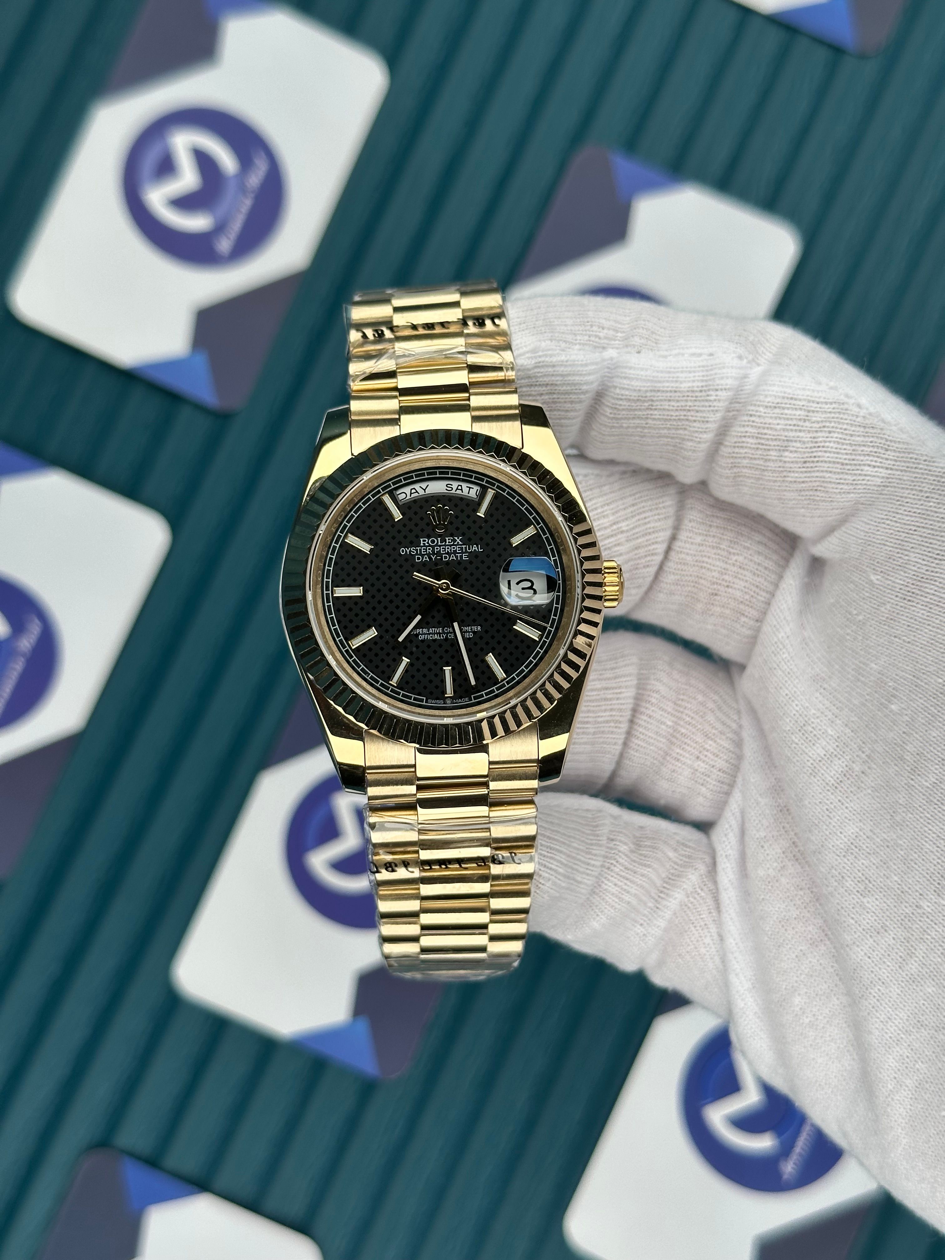 ROLEX DAY-DATE MOZAIK BLACK GOLD PRESIDENT