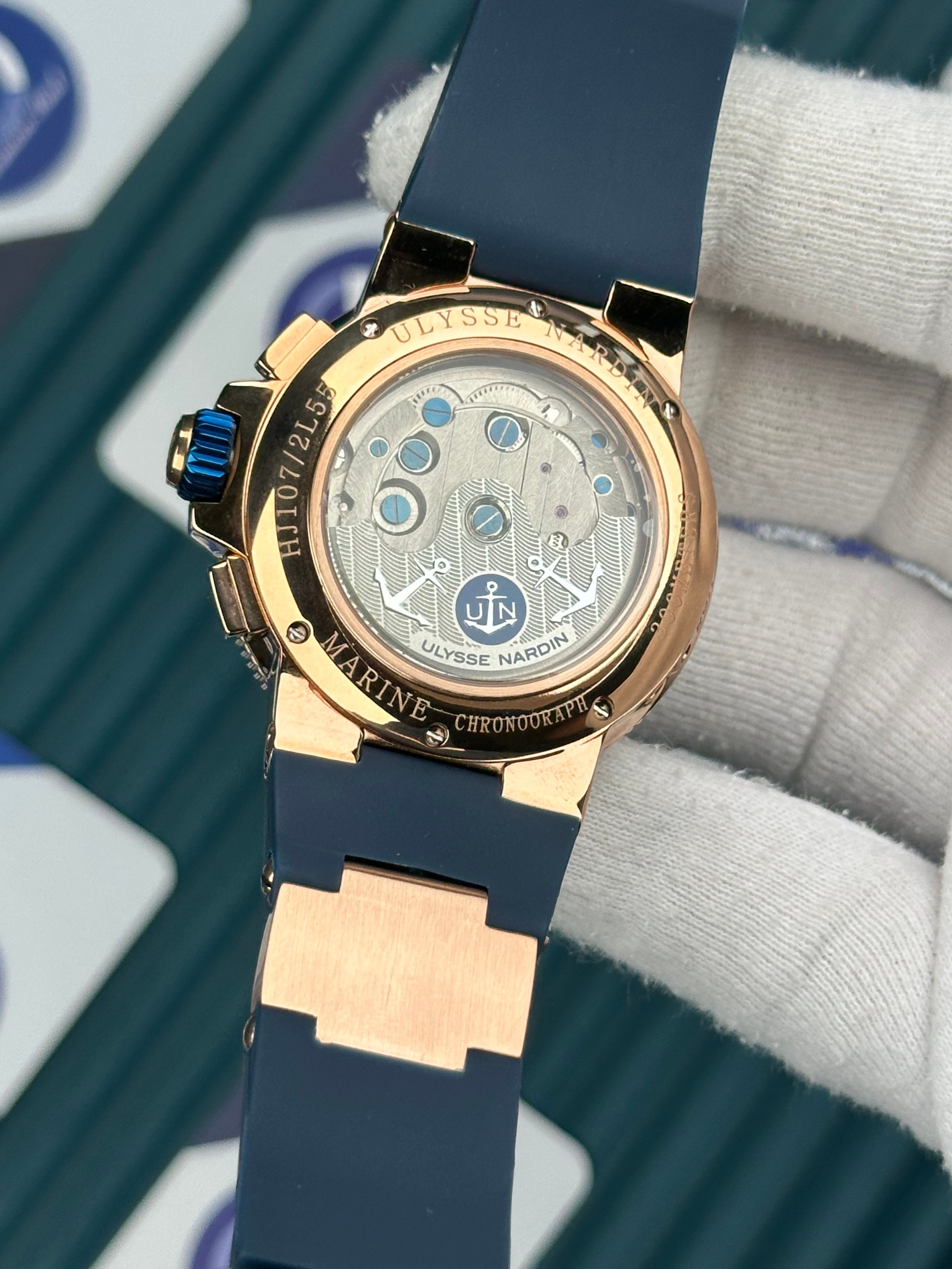 Ulysse Nardin Blue Tourbillon Rose Case Automatic