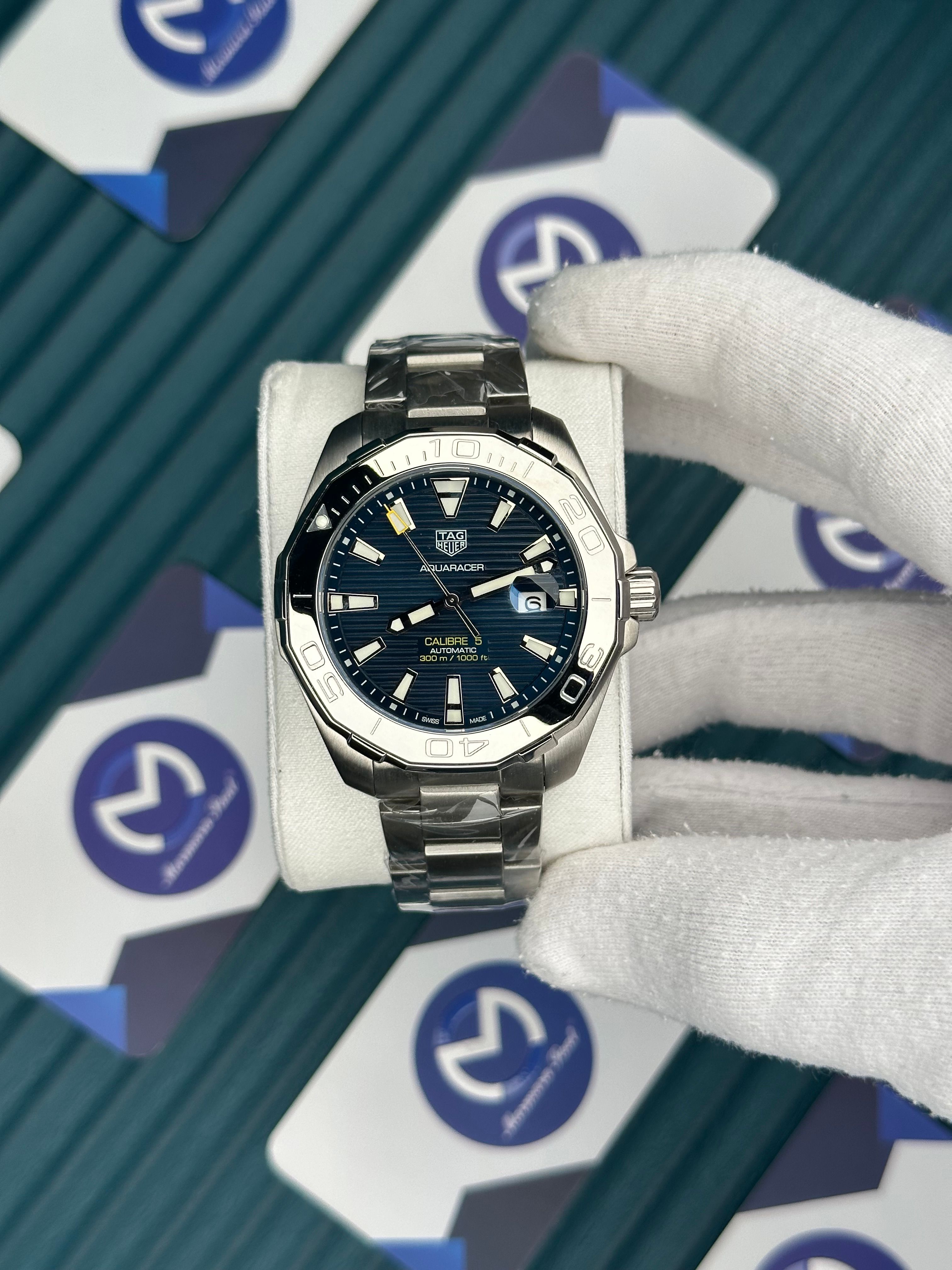Tagheuer Aquaracer Calibre 5 Automatic Mavi Kadran Gümüş Bezel