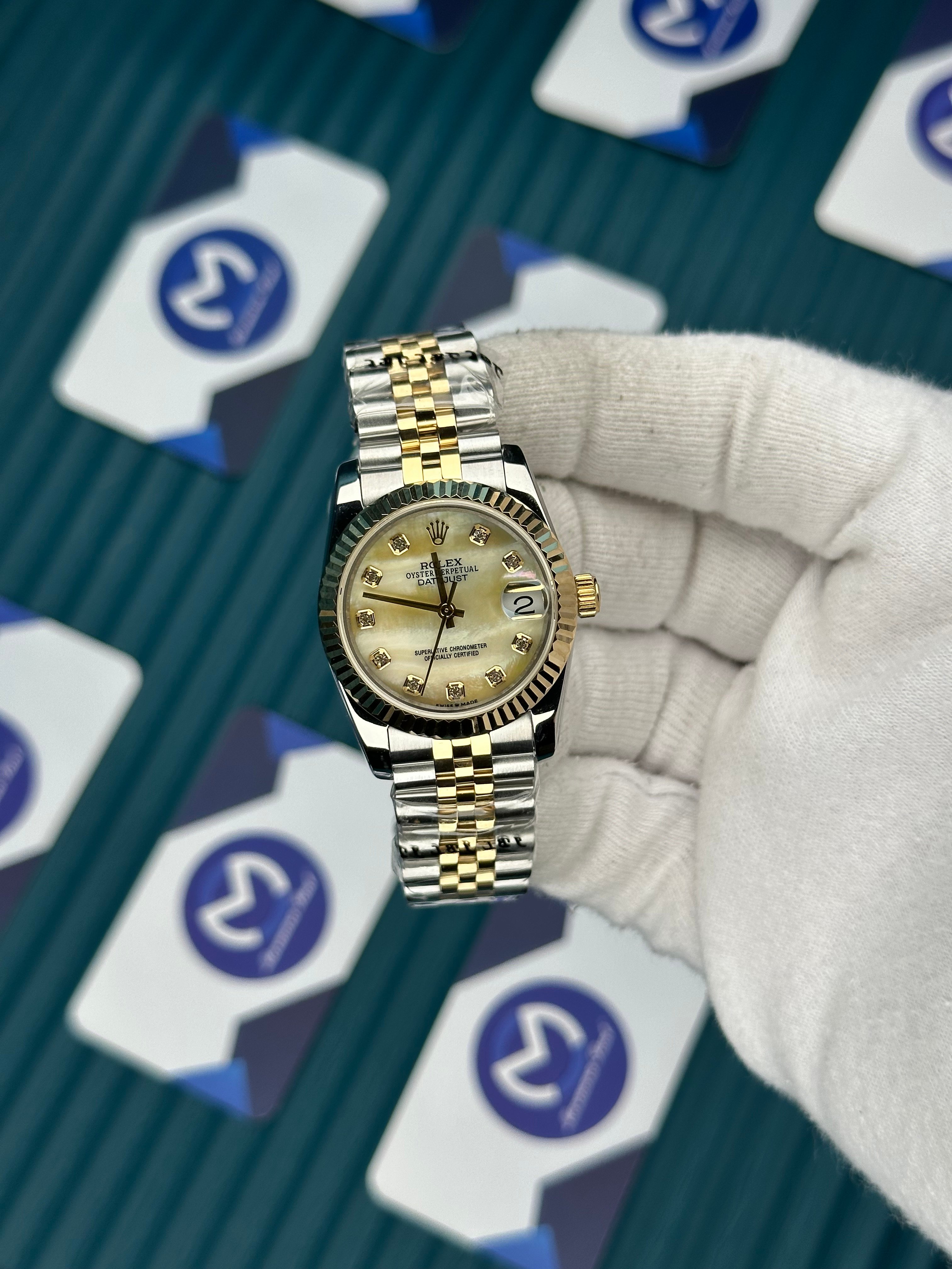 ROLEX 31 SEDEFLİ GOLD KADRAN GOLD-SILVER JUBILEE