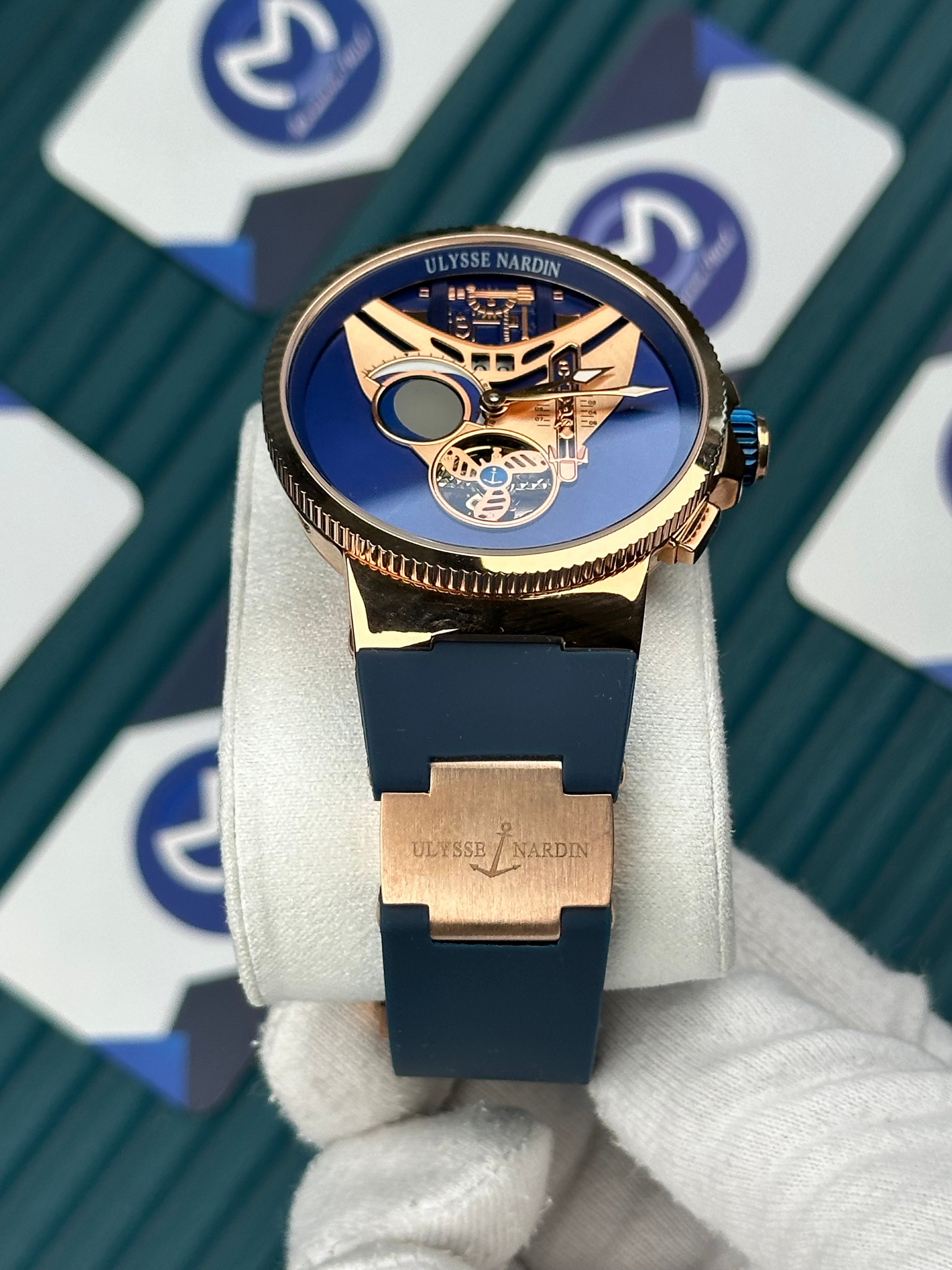 Ulysse Nardin Blue Tourbillon Rose Case Automatic