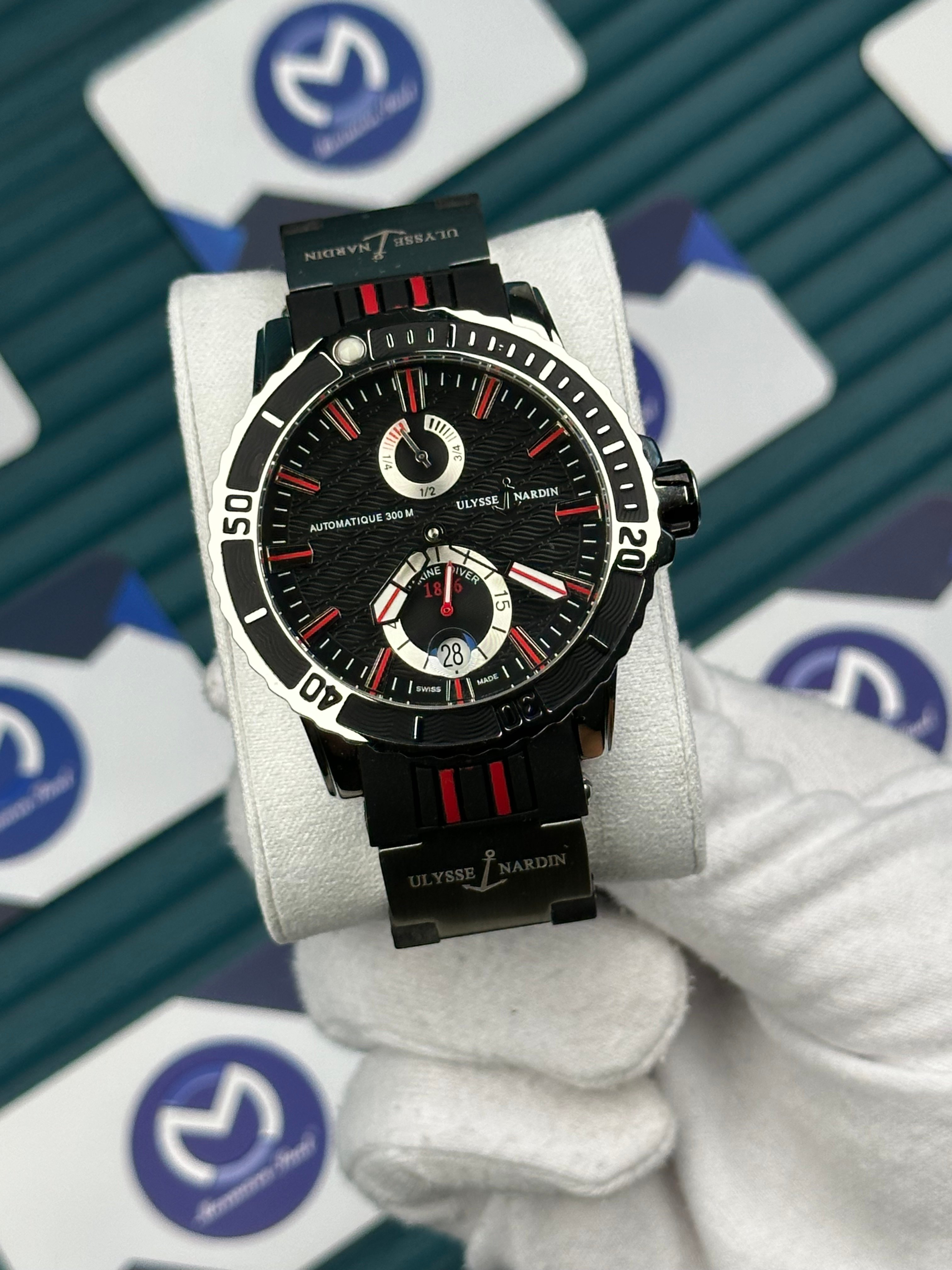 Ulysse Nardin Chronometer Red Black Cord Black Dial