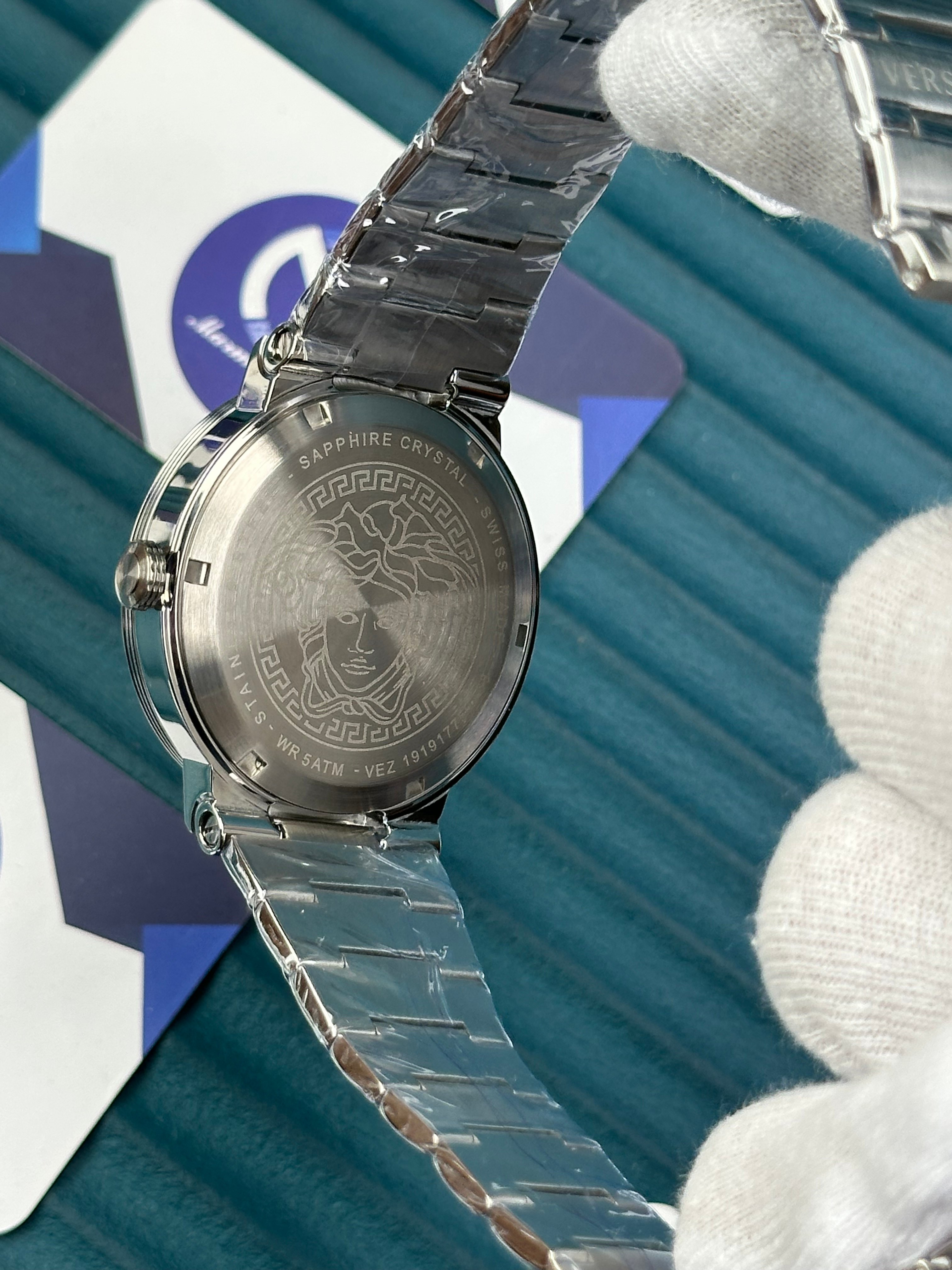 VERSACE GREEN DIAL SECOND CHRONOGRAPH SILVER
