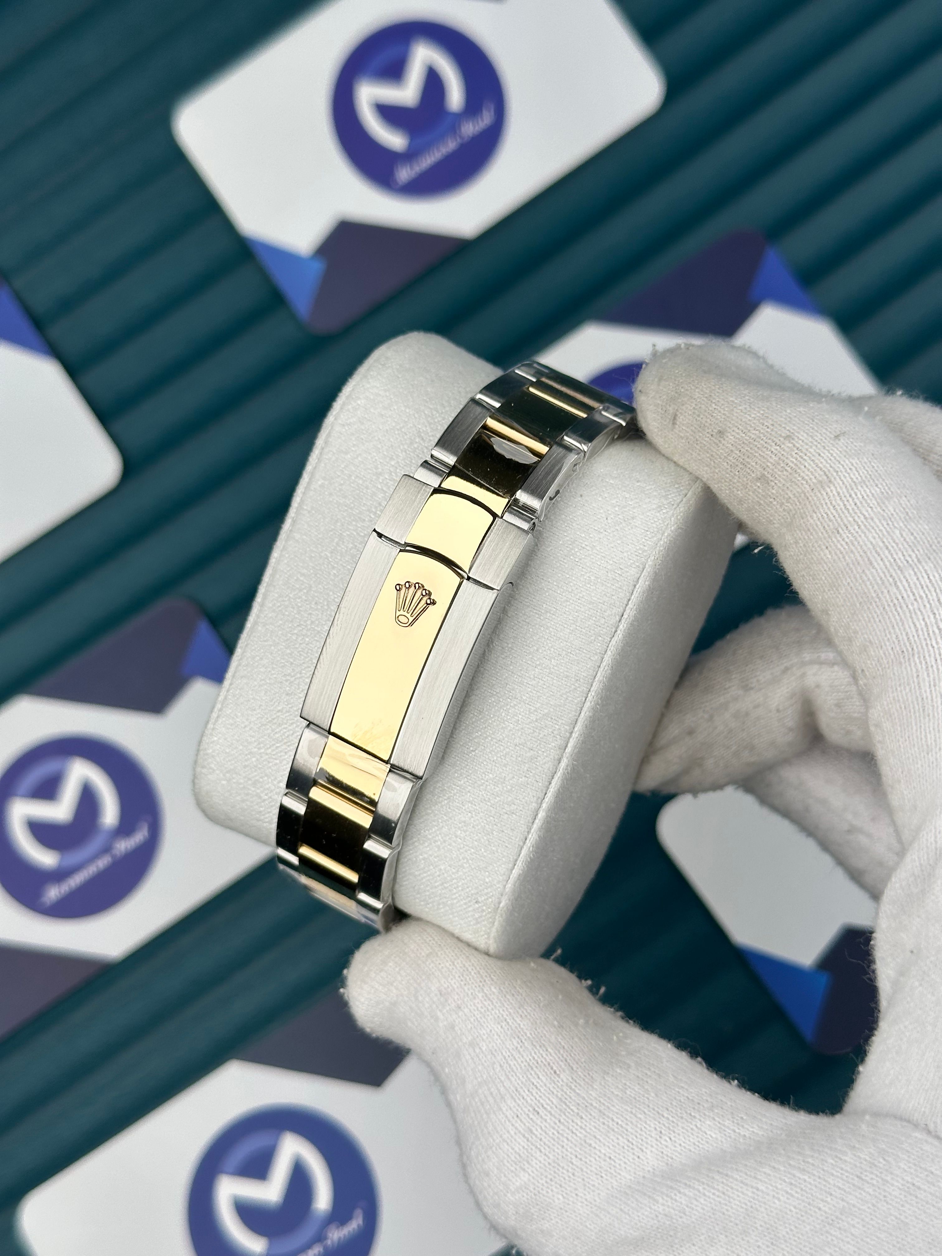 ROLEX BEYAZ SEDEF ROMA INDEX PIRLANTA BEZEL GOLD-SILVER OYSTER