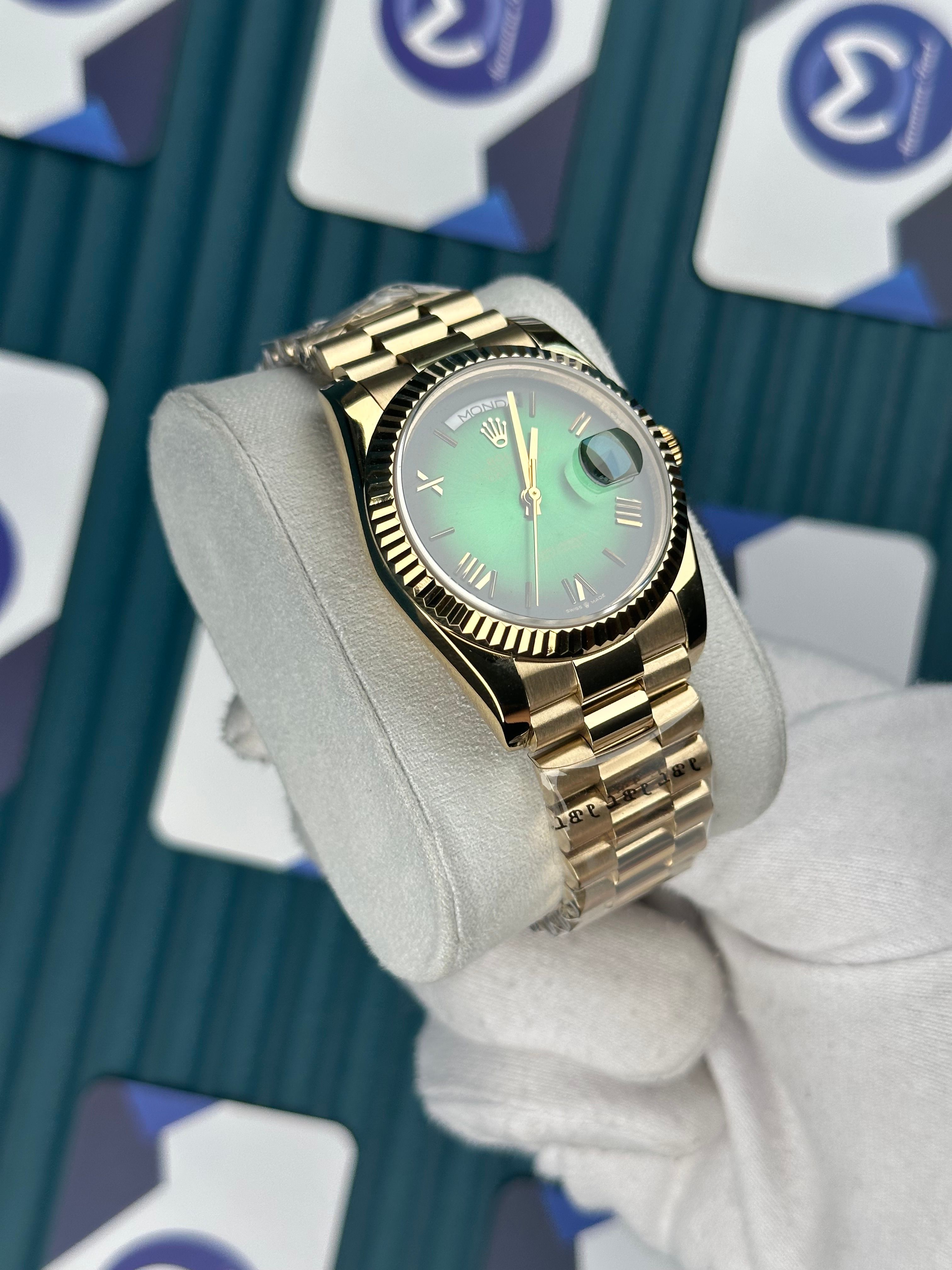 ROLEX 36 DAYDATE GREEN GOLD PRESIDENT